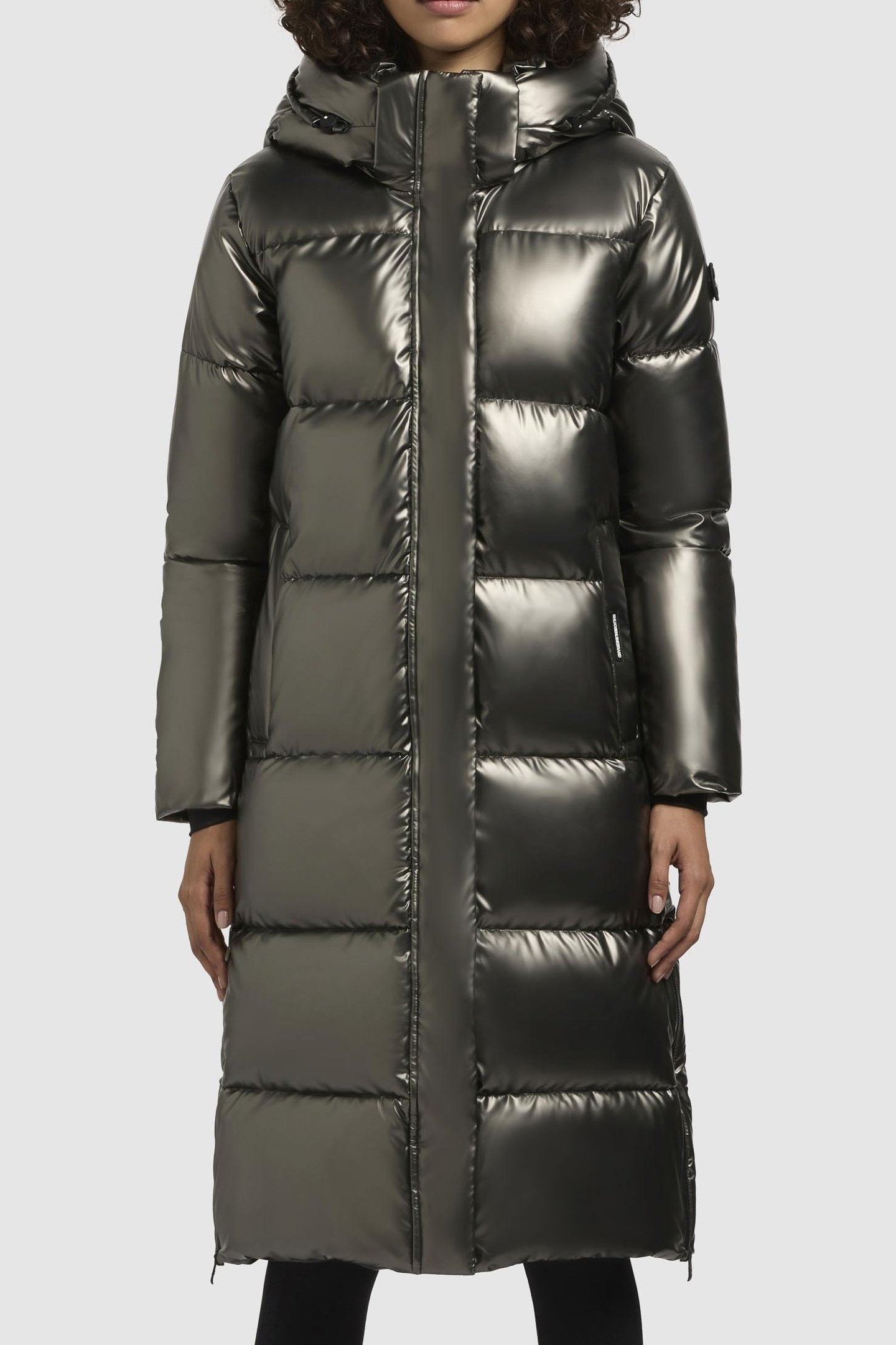 RACHEL SHINY COAT MUD BROWN 1