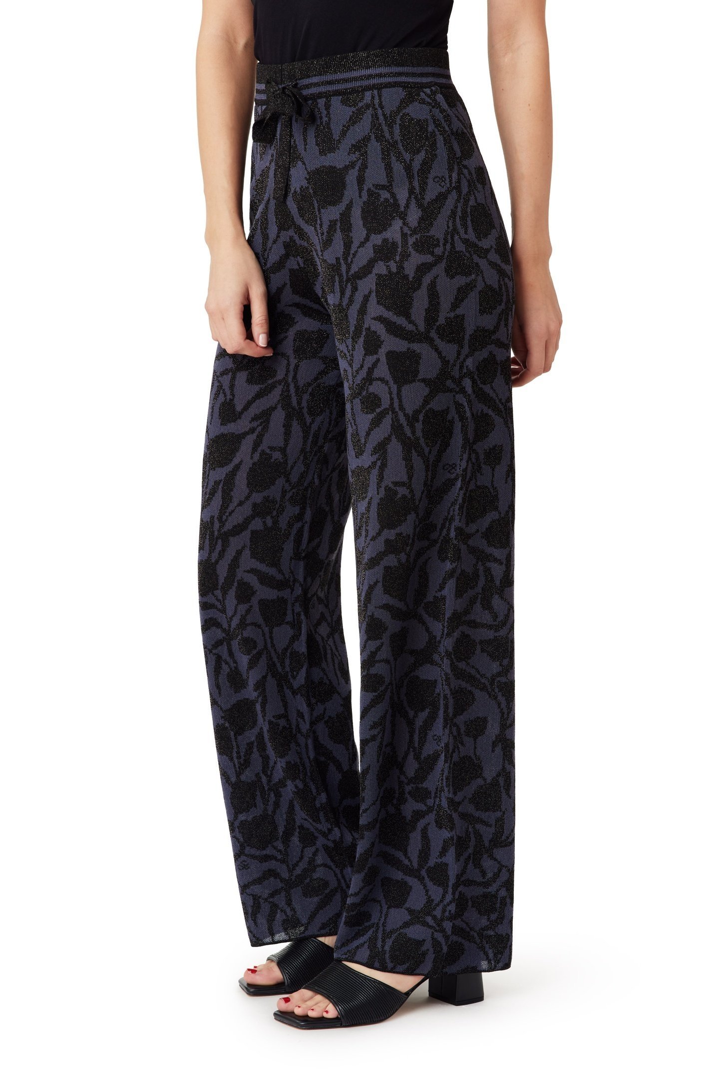 JACQUARD KNIT PANT SEABORNE/ BLACK NIGHT LUREX 2