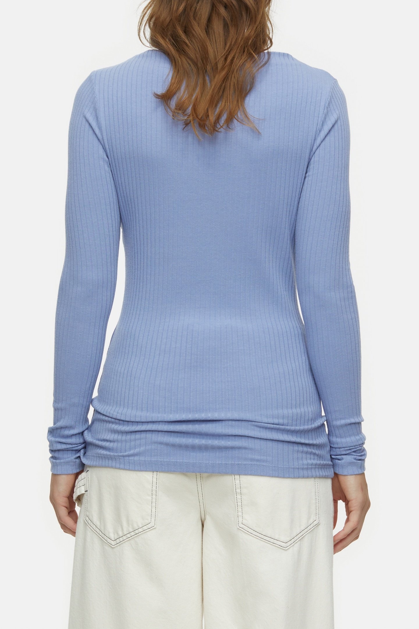 STRAIGHT NECK LONGSLEEVE T-SHIRTS BLUE HORIZON 7