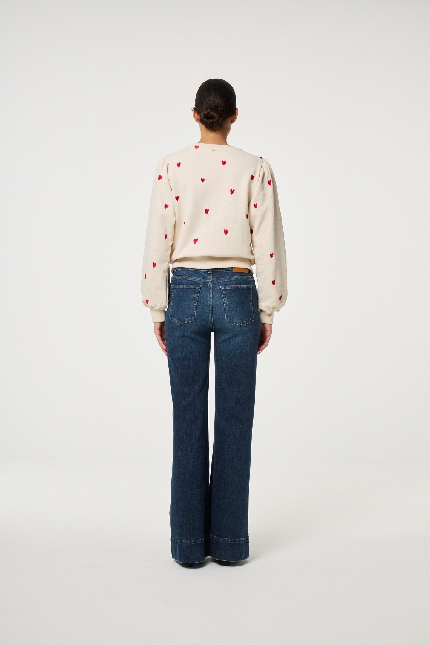 DINA SWEATER OATMEAL / DISCO RED 3