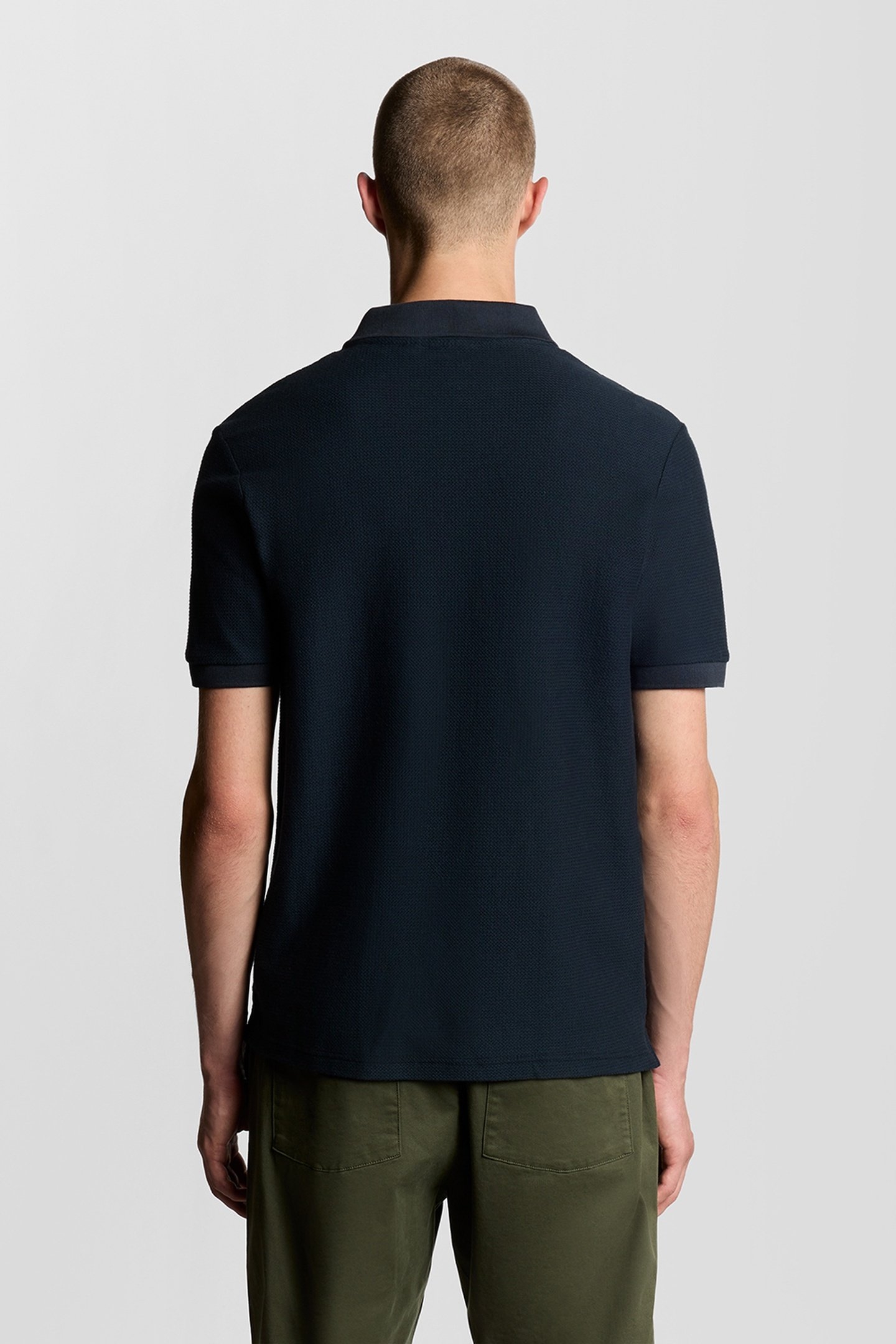 JACQUARD DOBBY POLO SHIRT DARK NAVY 3