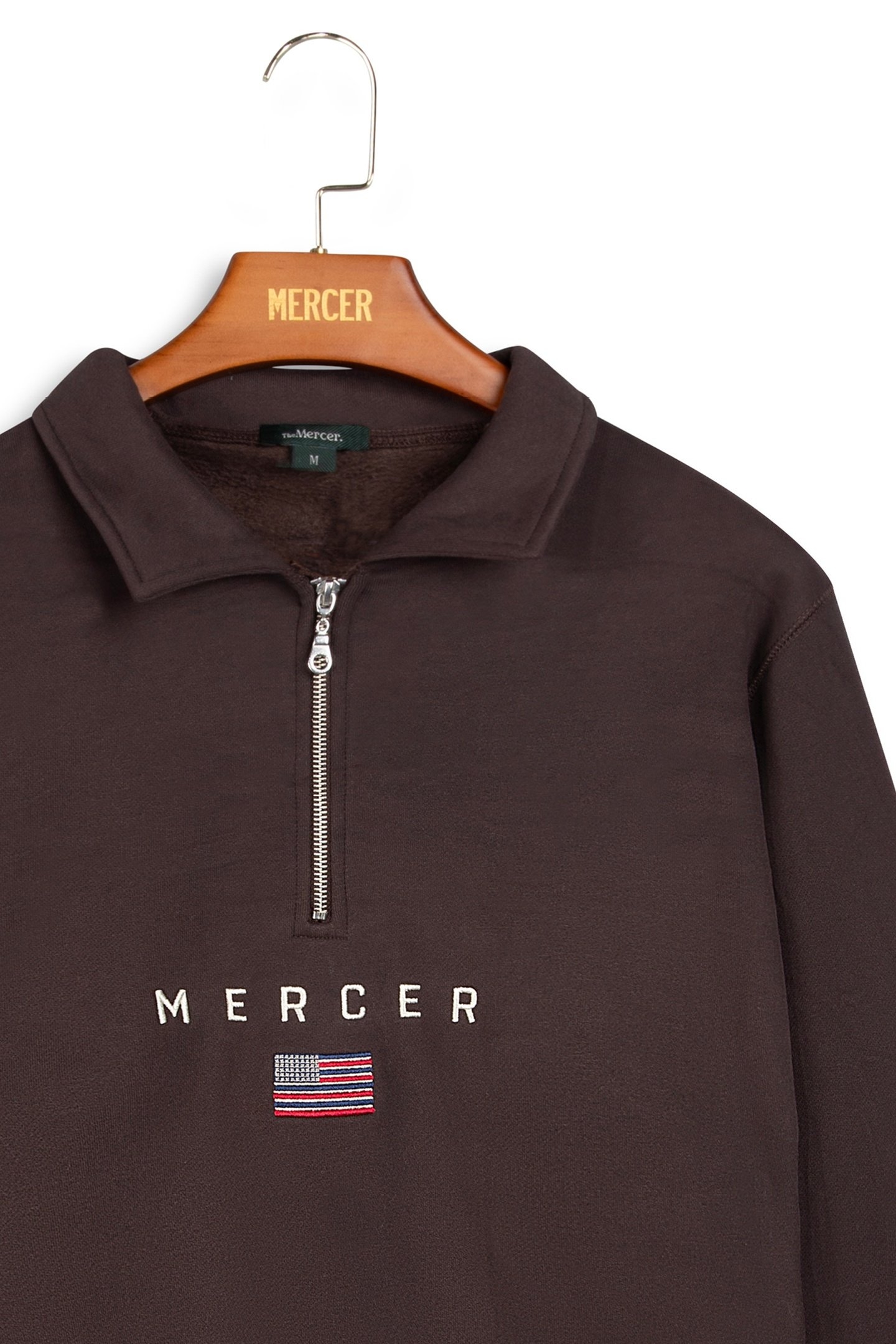 THE QUARTER ZIP BROWN 2