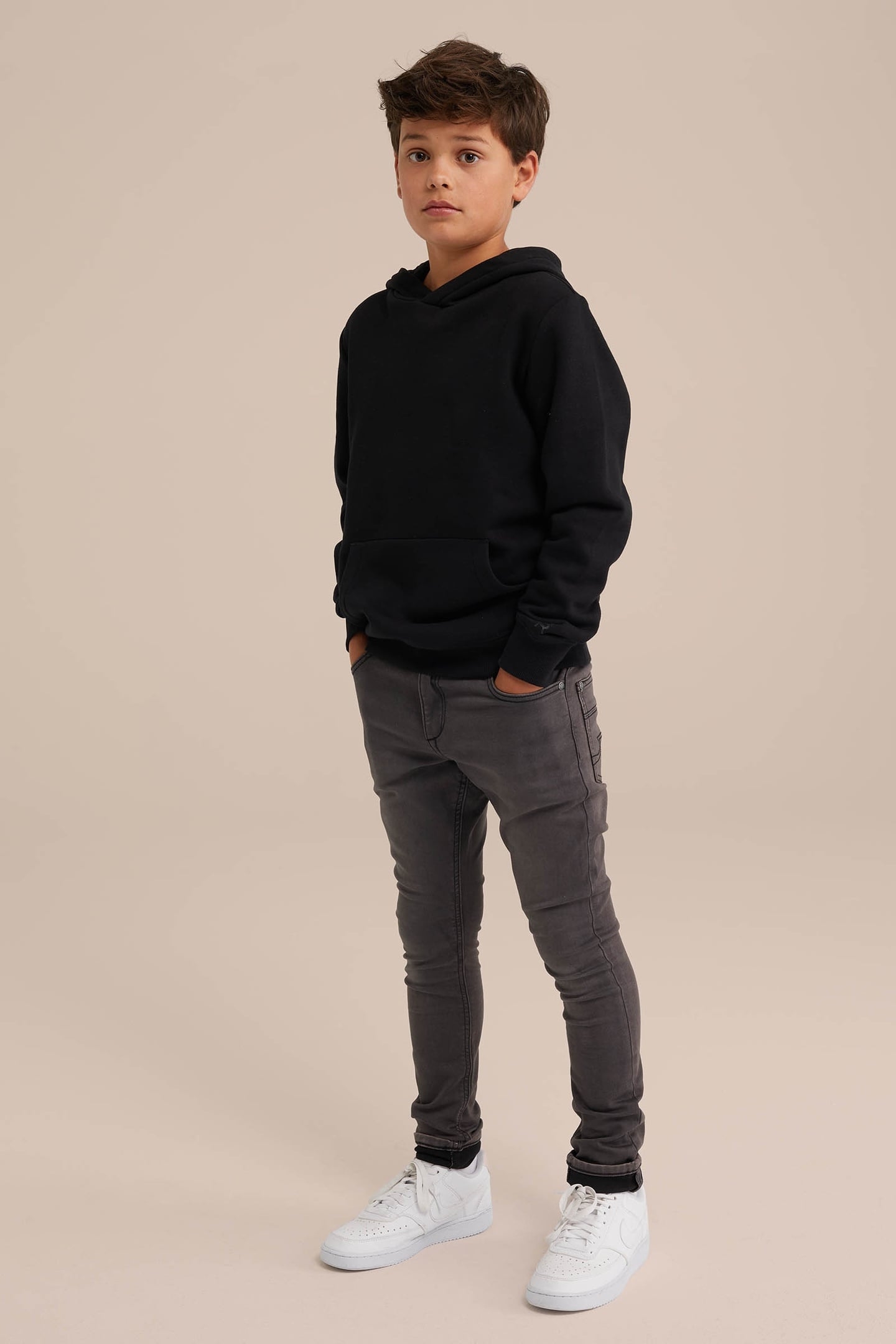 5-POCKET MID WAIST DARK GREY 7