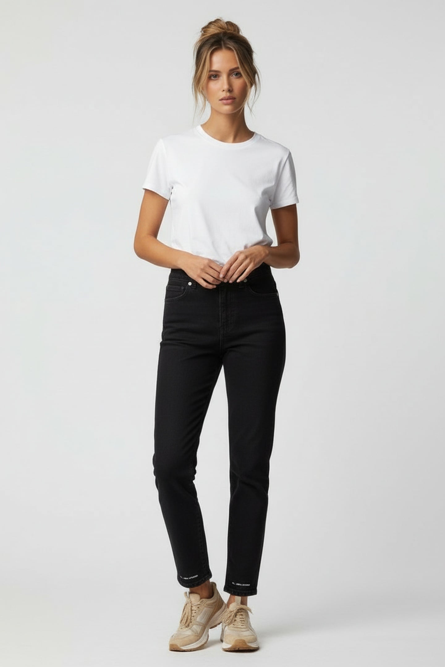 PEDAL PUSHER JEANS DARK GREY 1