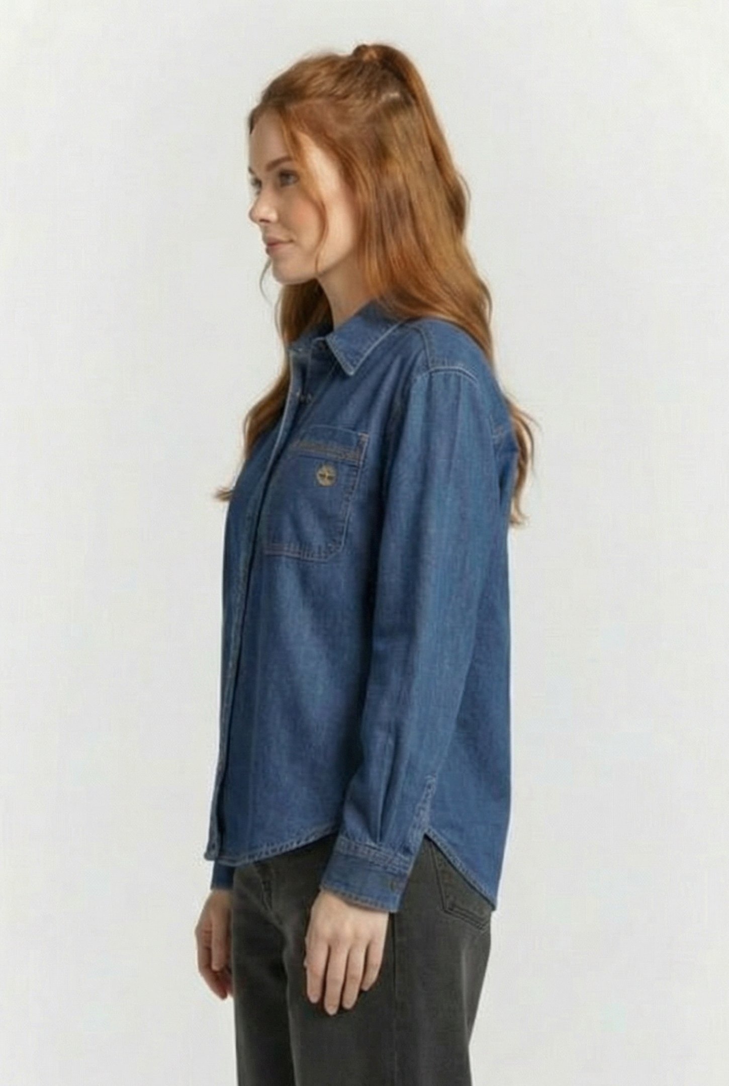 DENIM ESSENTIAL SHIRT BLUE INDIGO 3