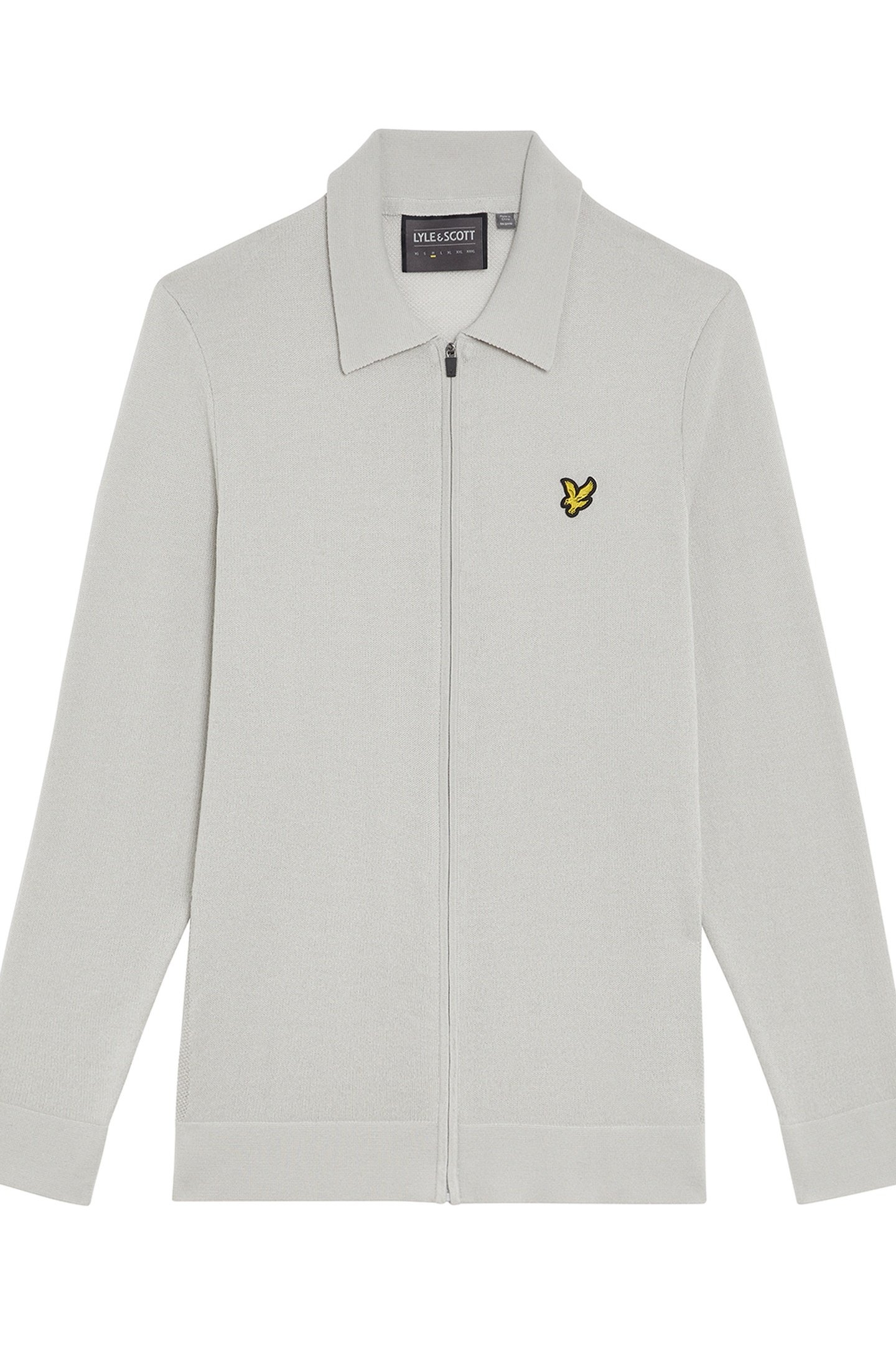 LIGHTWEIGHT KNITTED COLLARED CARDIGAN PEBBLE 2