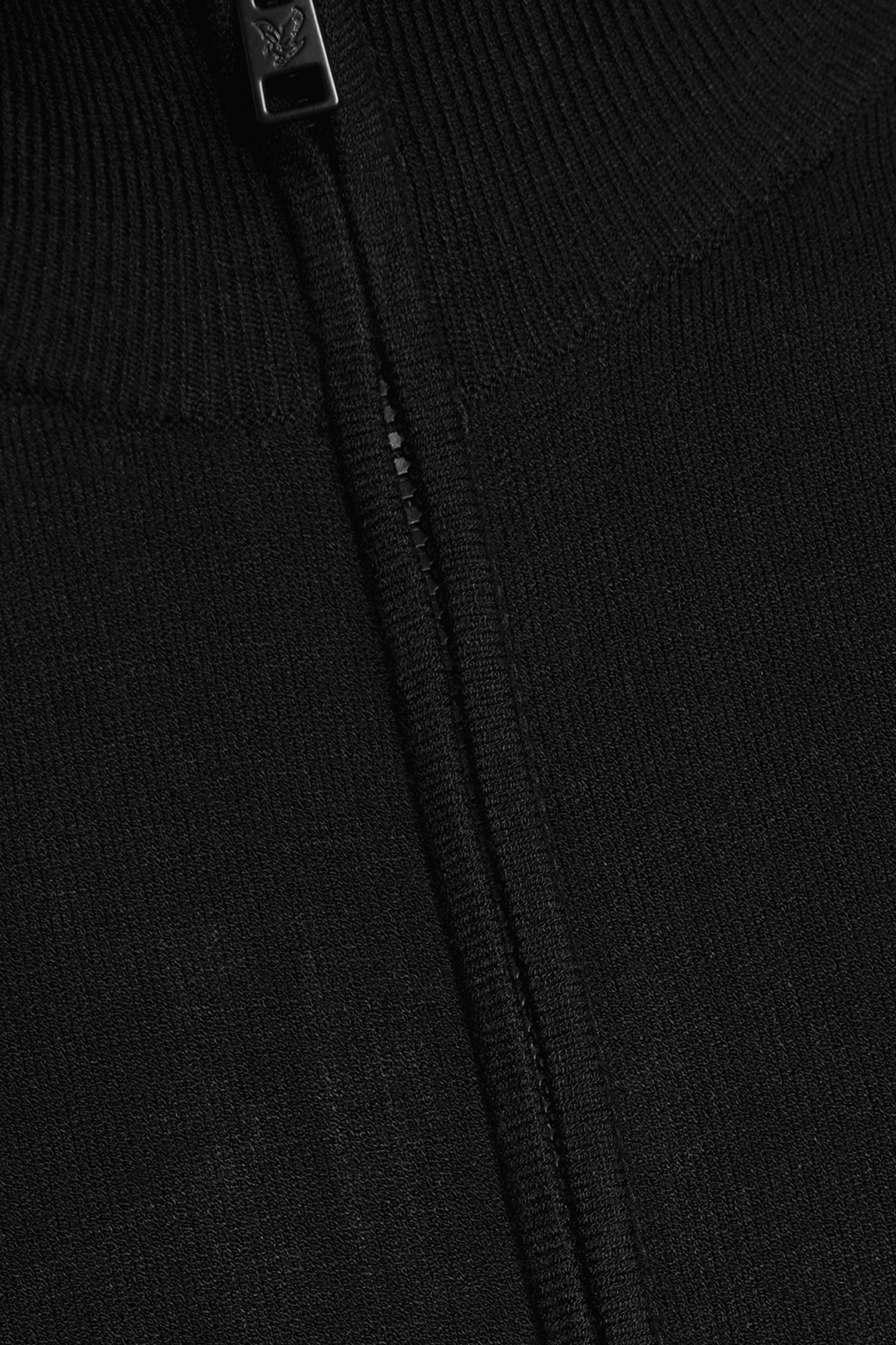 MESH LOGO KNITTED TRACK JACKET JET BLACK 4