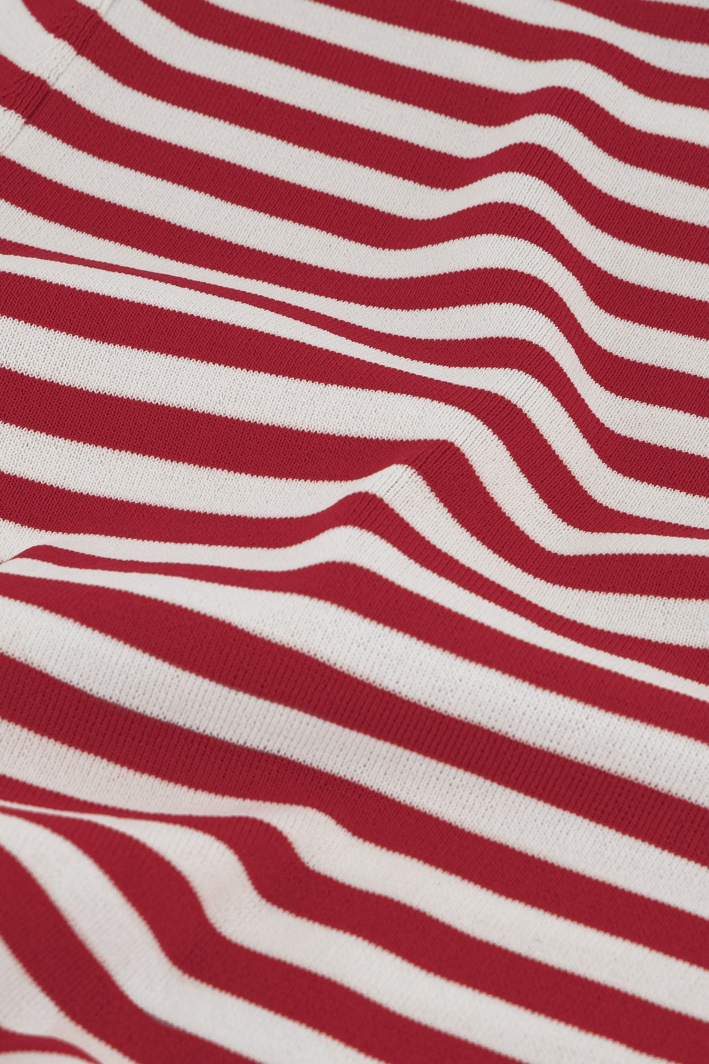 JOLIE SS STRIPE PULLOVER SCARLET/OFF WHITE 3