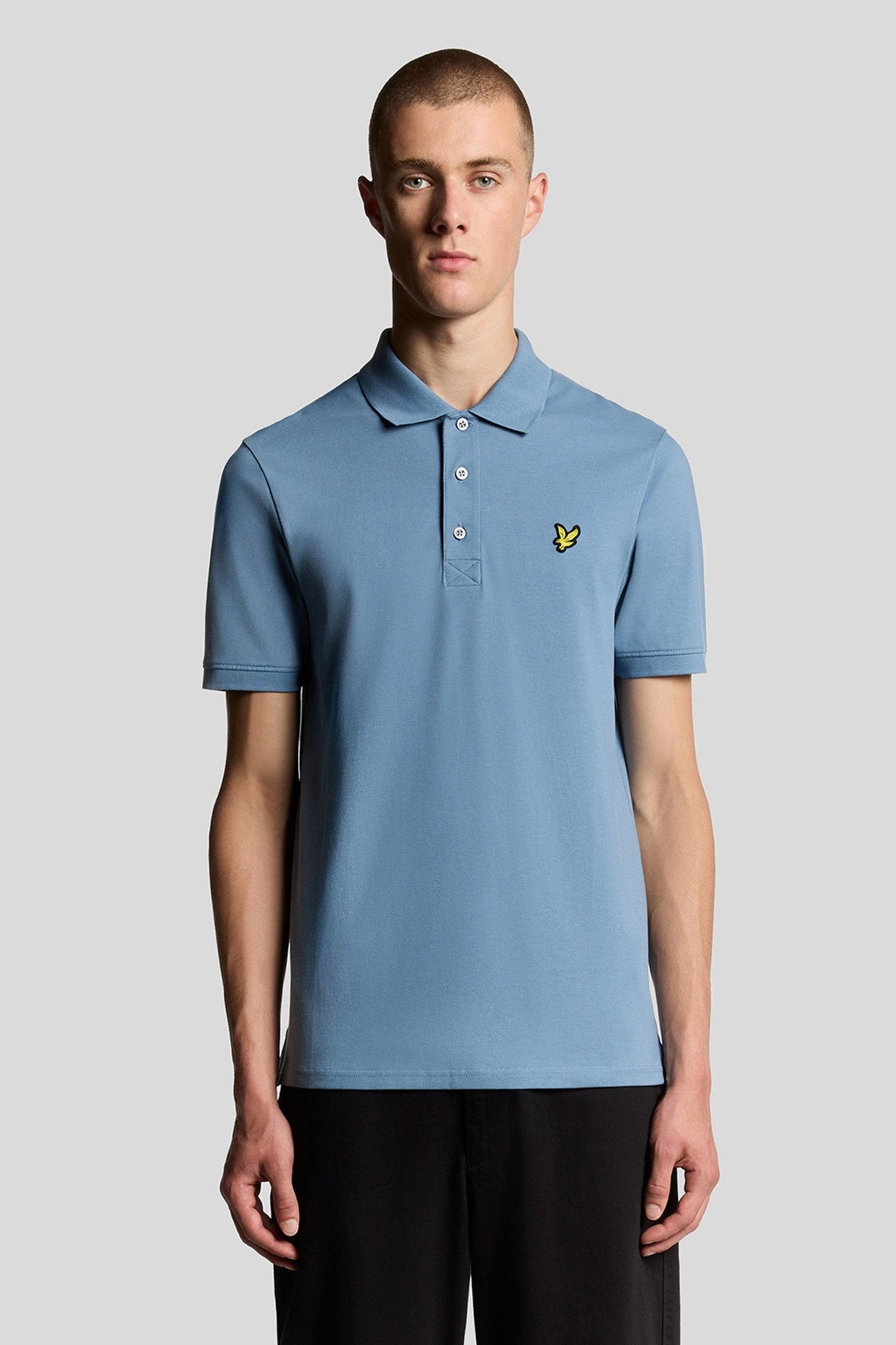 PLAIN POLO SHIRT OCEAN SKY 2
