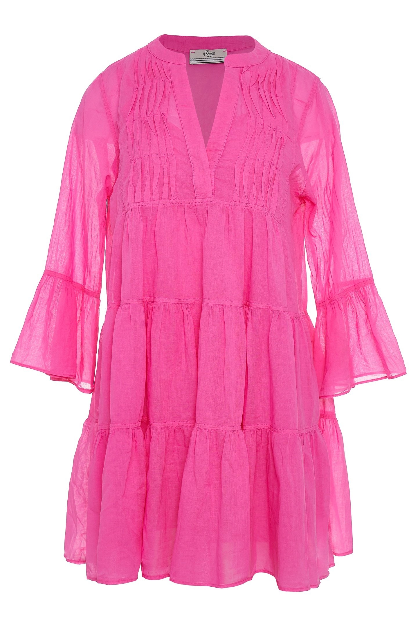 SYMBOL MIDI DRESS VOILE FUSHIA 1