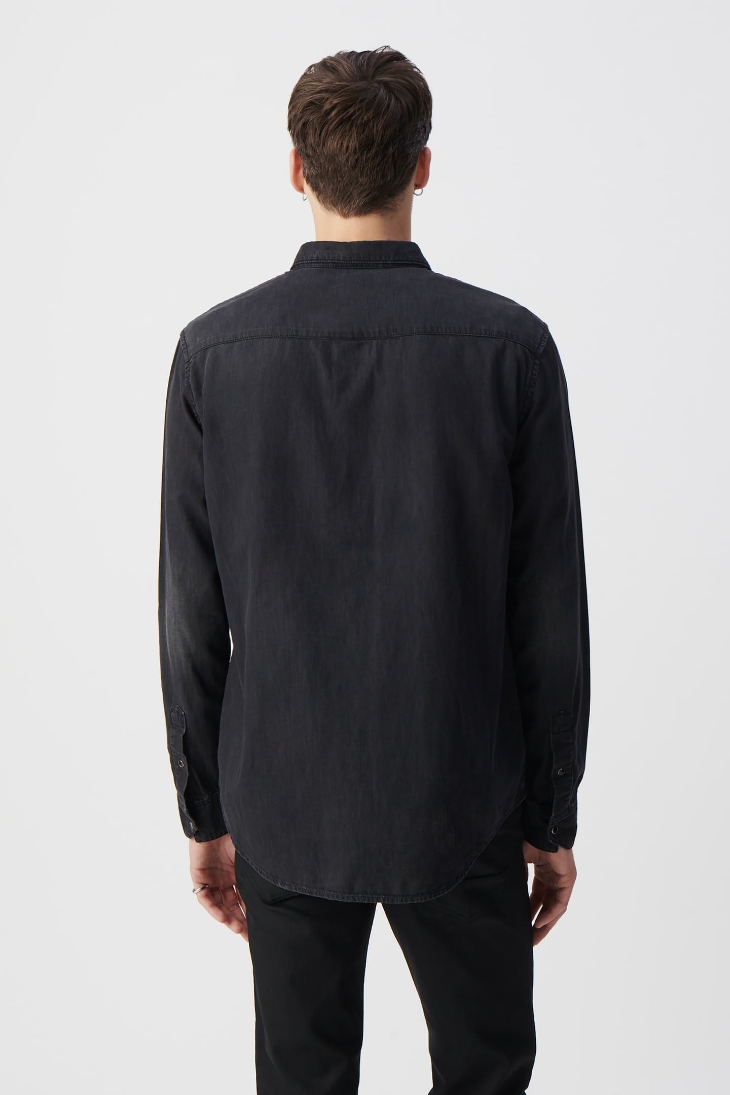 UPCYCLED BLACK DENIM WATERLESS REGULAR SHIRT 3