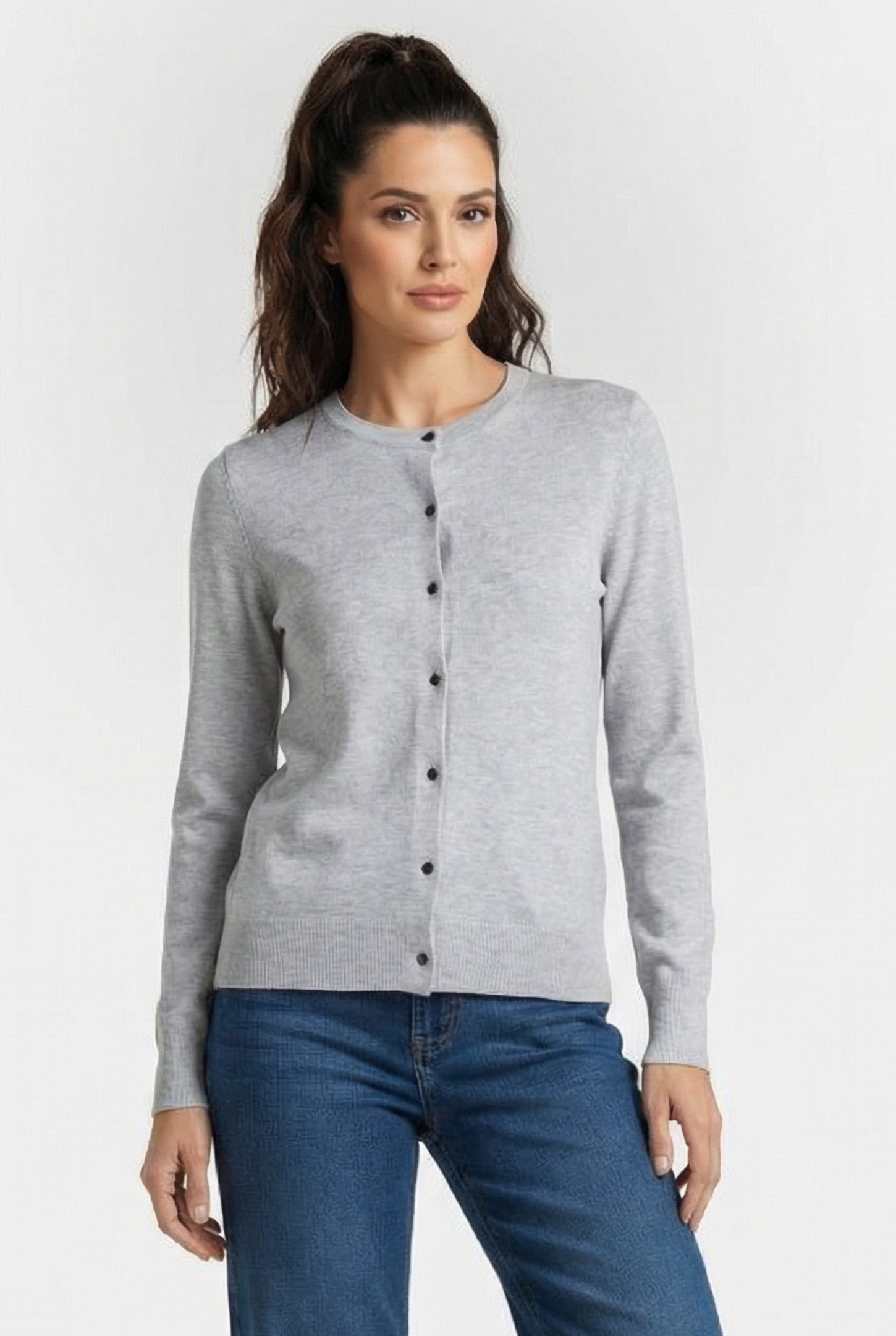S.OLIVER CARDIGAN LIGHT GREY 1