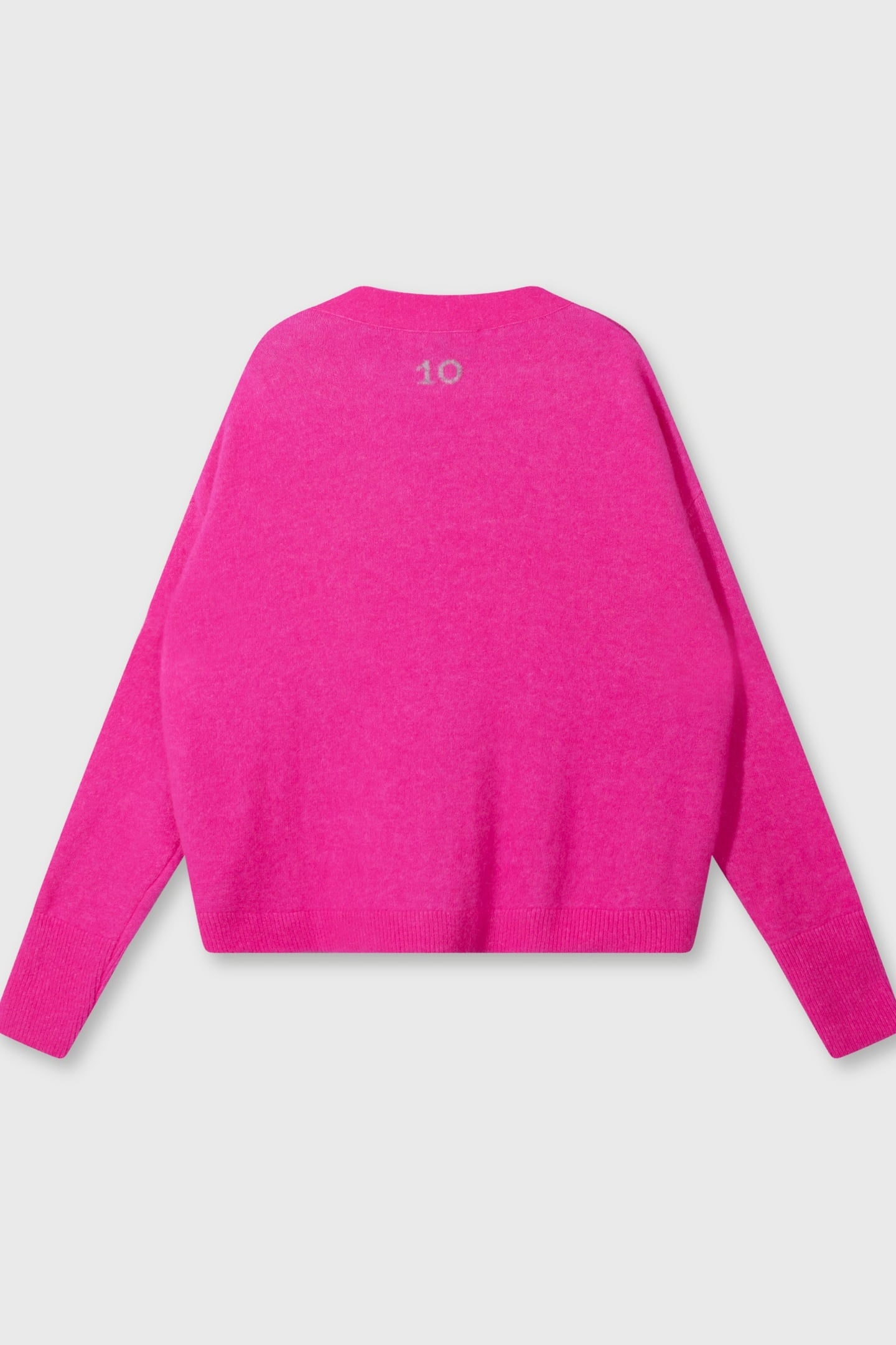 V-NECK KNIT SWEATER NEON PINK 4
