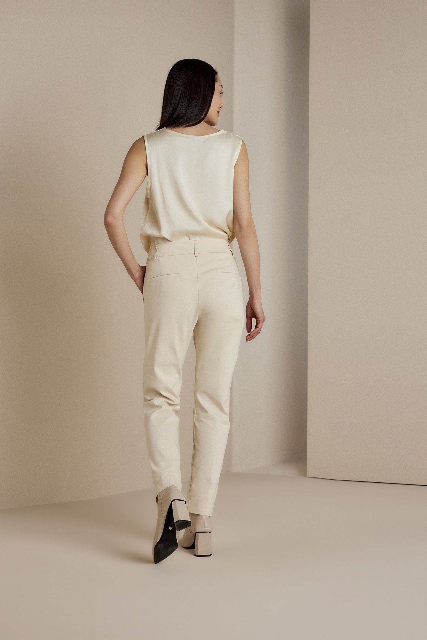 TROUSERS CLASSIC STRETCH (4S100) IVORY 2