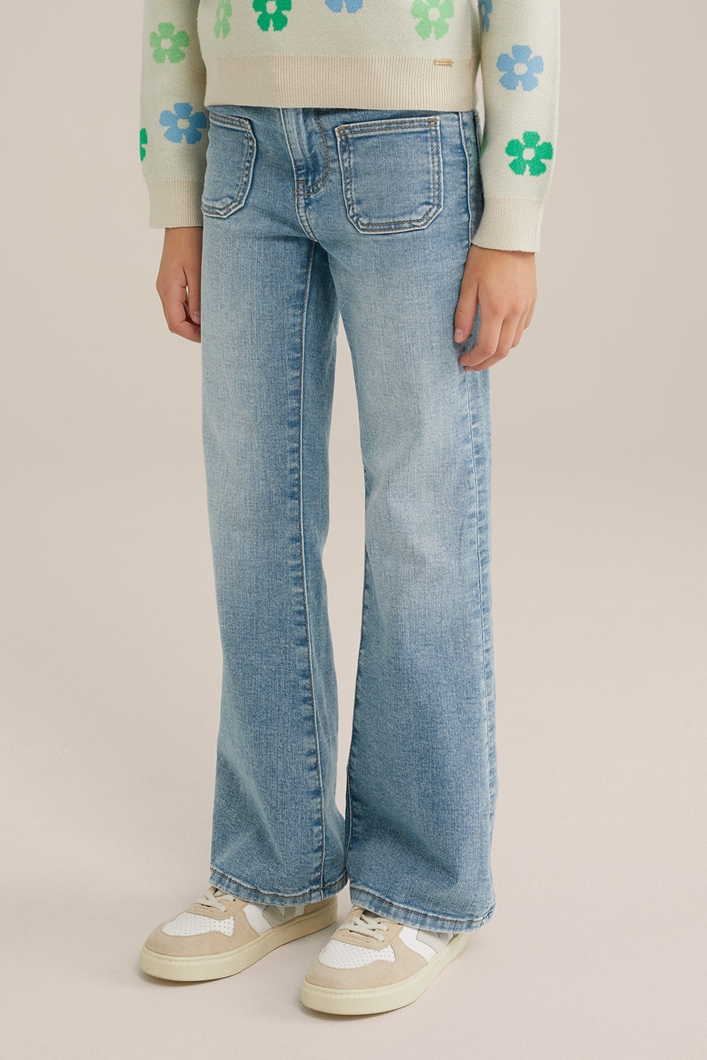 5-POCKET MID WAIST BLUE 1