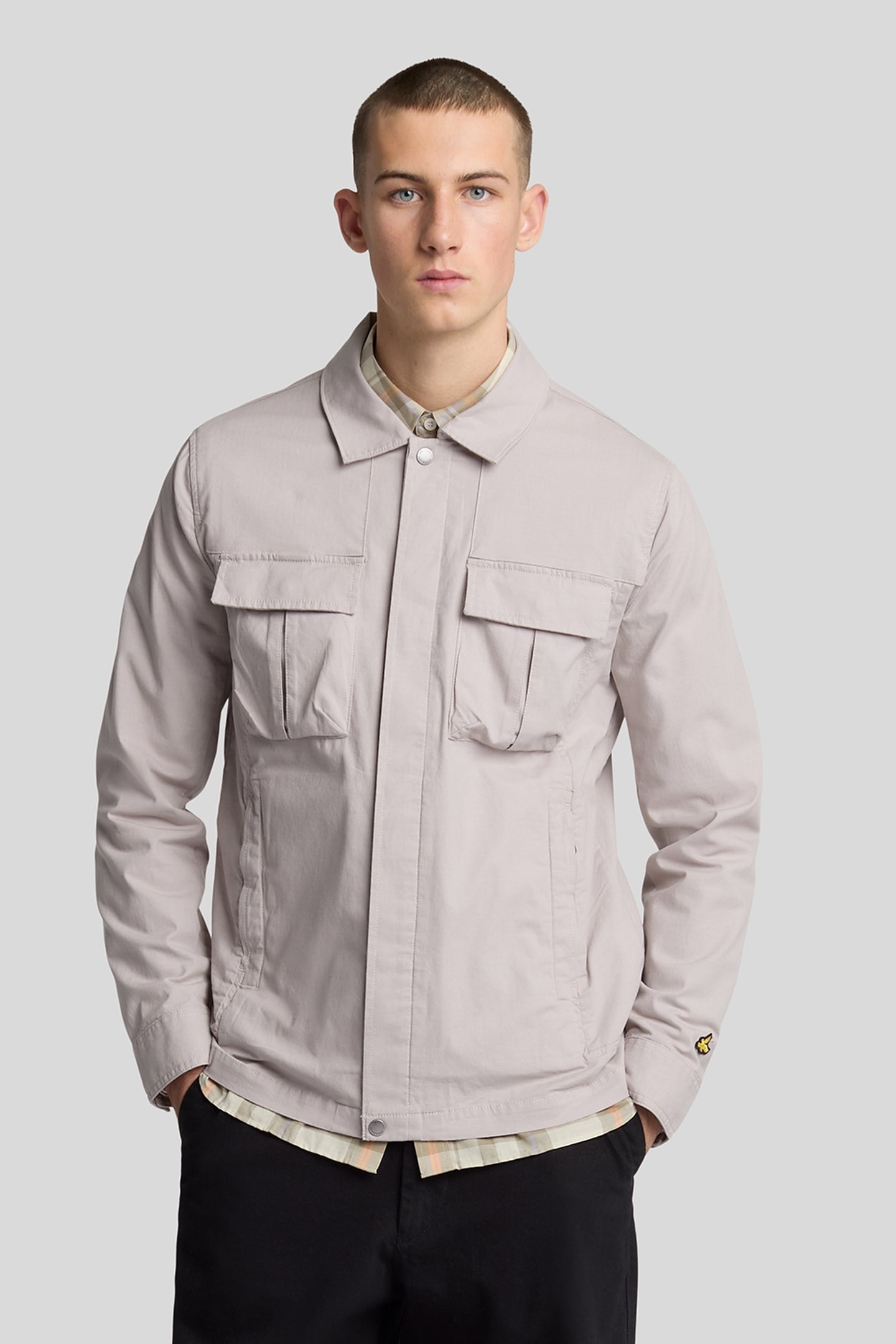 RIPSTOP OVERSHIRT PALE GREY 1