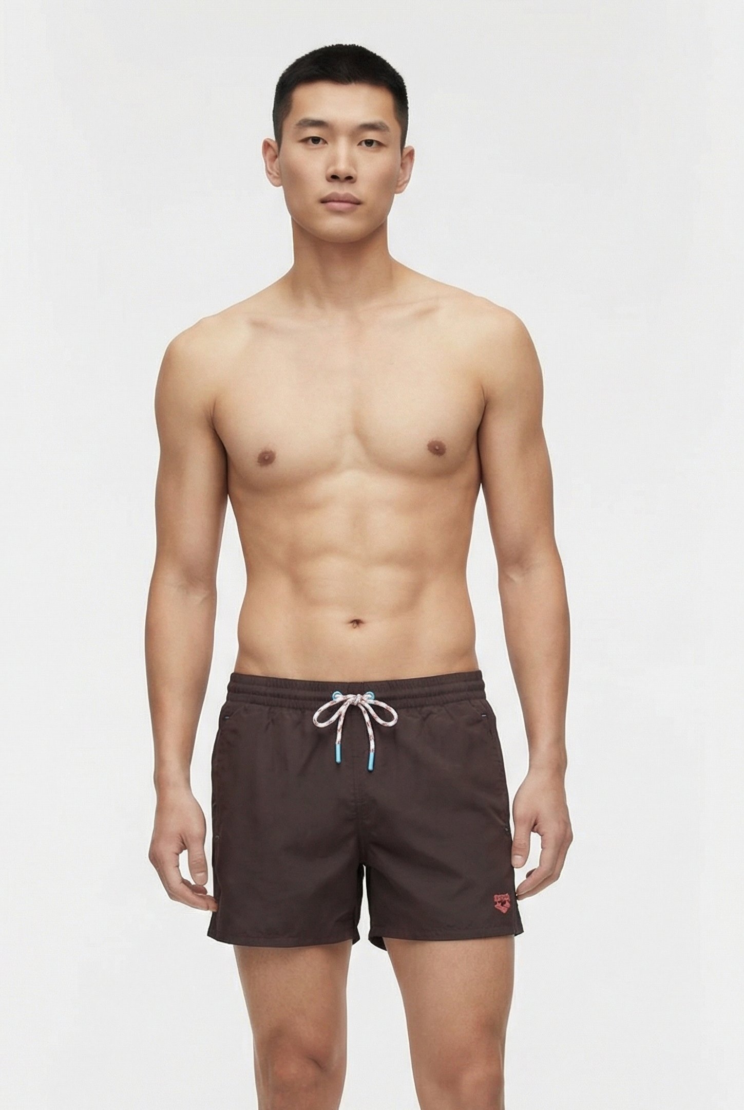 MEN'S ARENA PRO_FILE BEACH SHORT LOGO SEPIA-CALYPSO CORAL 1