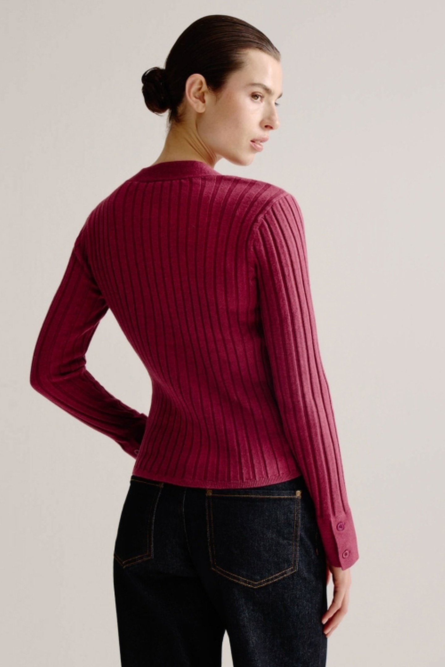 LIEVE CARDIGAN BORDEAUX 3