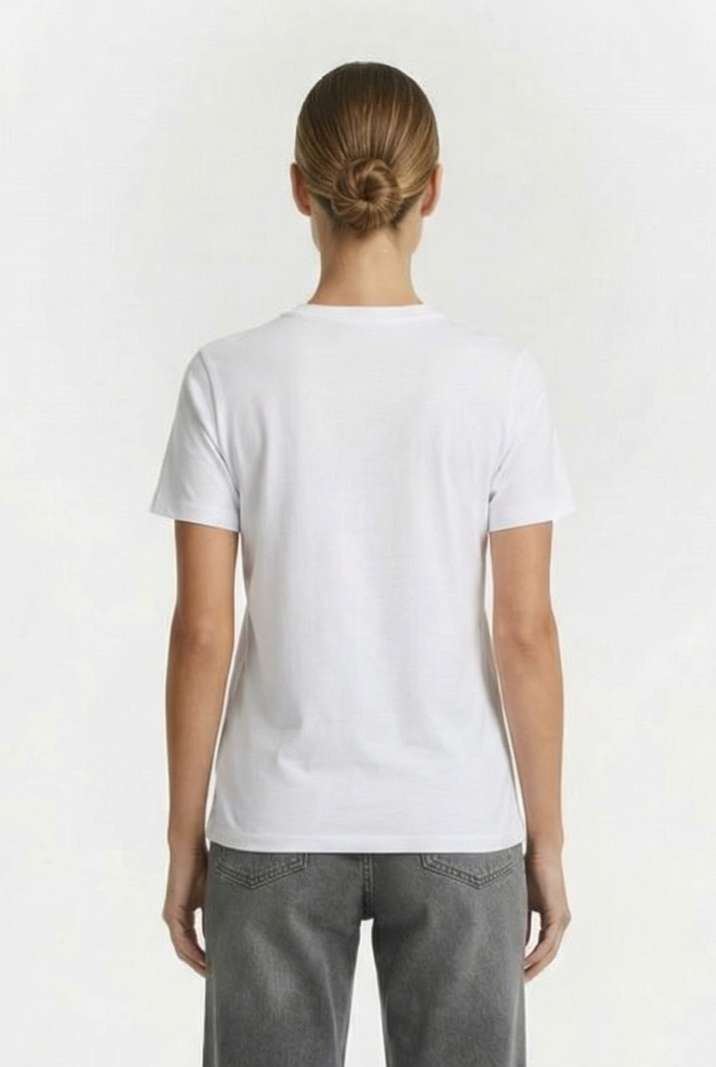 FCUK BACK UP BEAR TEE WHITE/BLACK 2