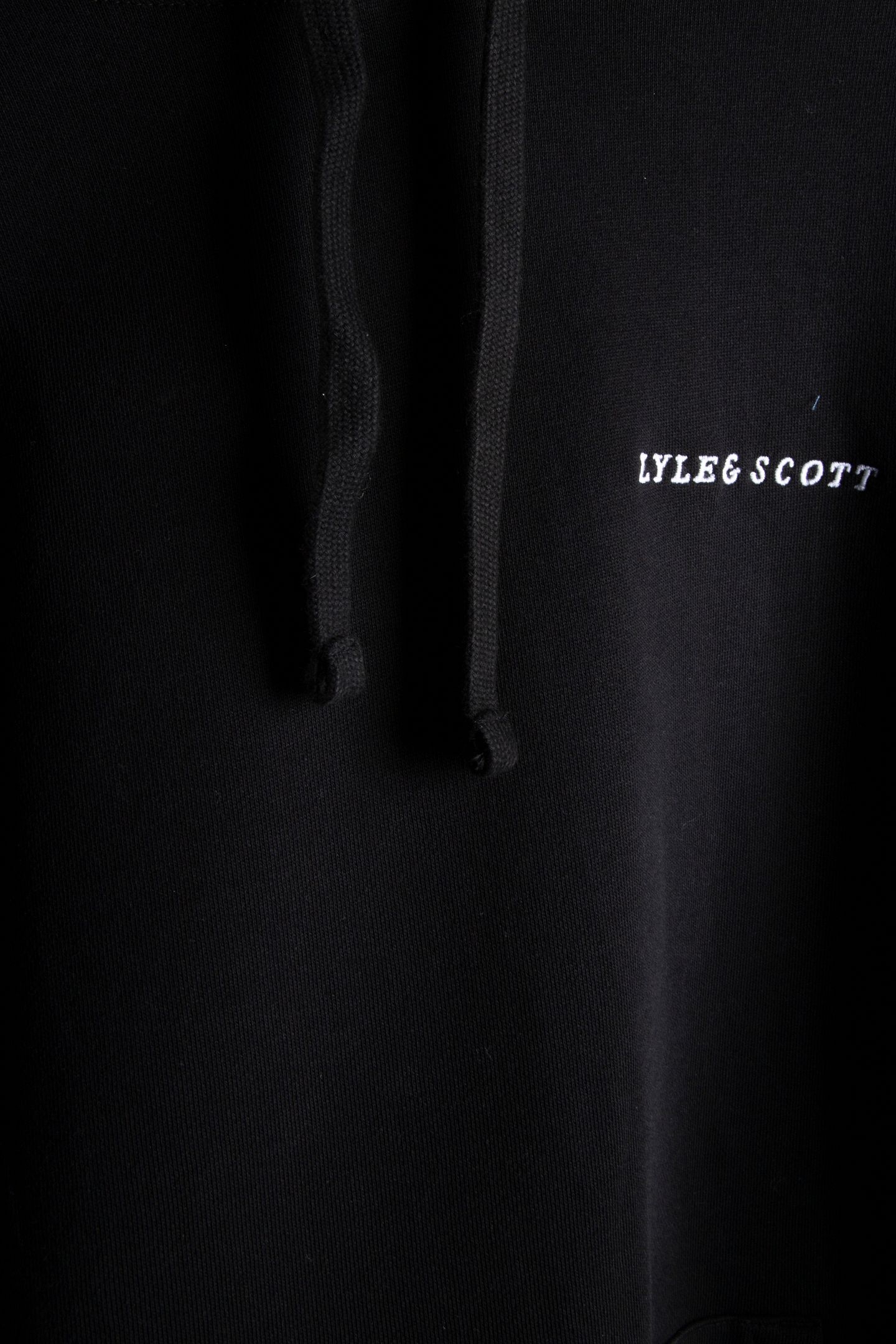 EMBROIDERED HOODIE JET BLACK/WHITE 5