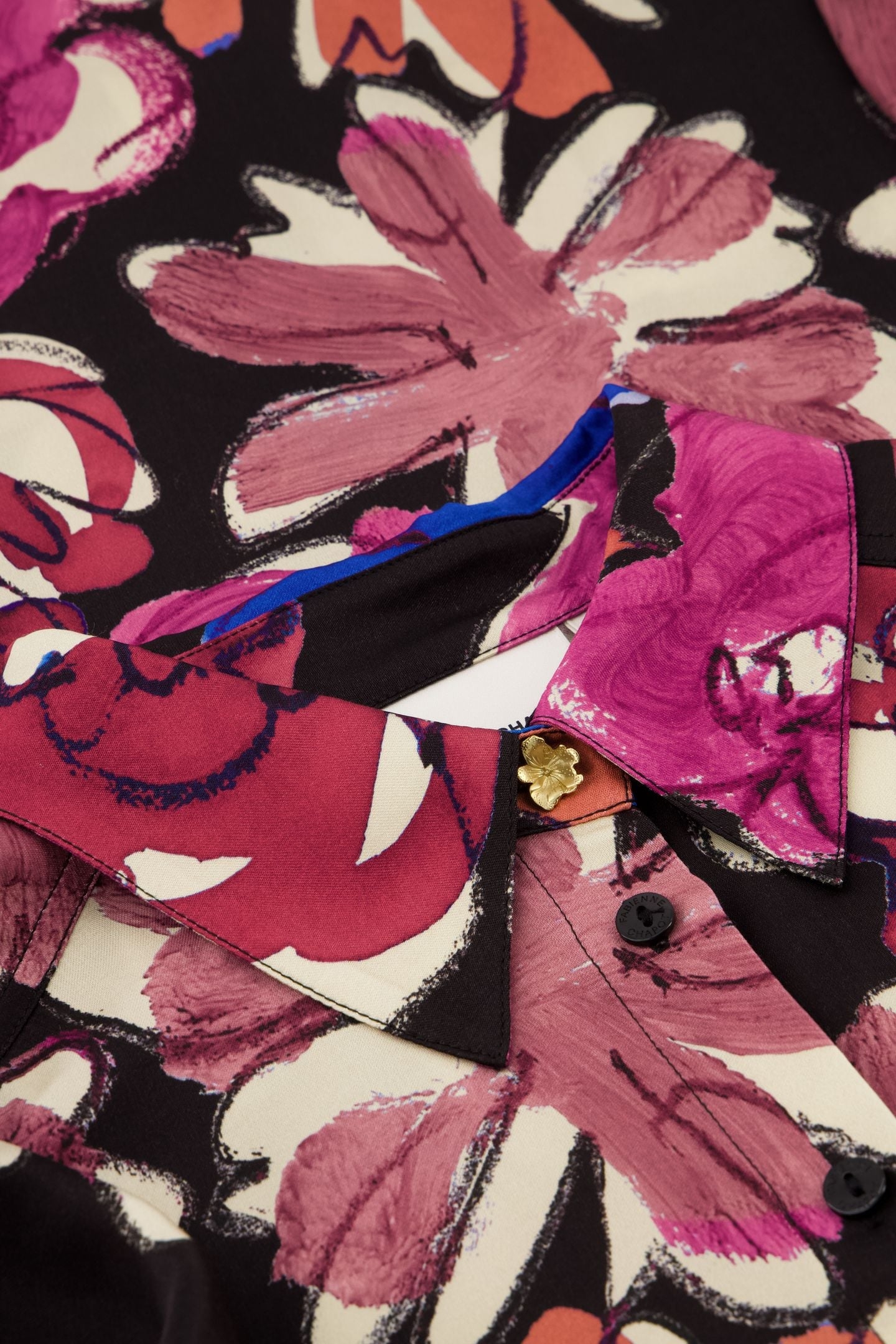 GABRIEL BLOUSE BLACK/BRIGHT BLUE 5