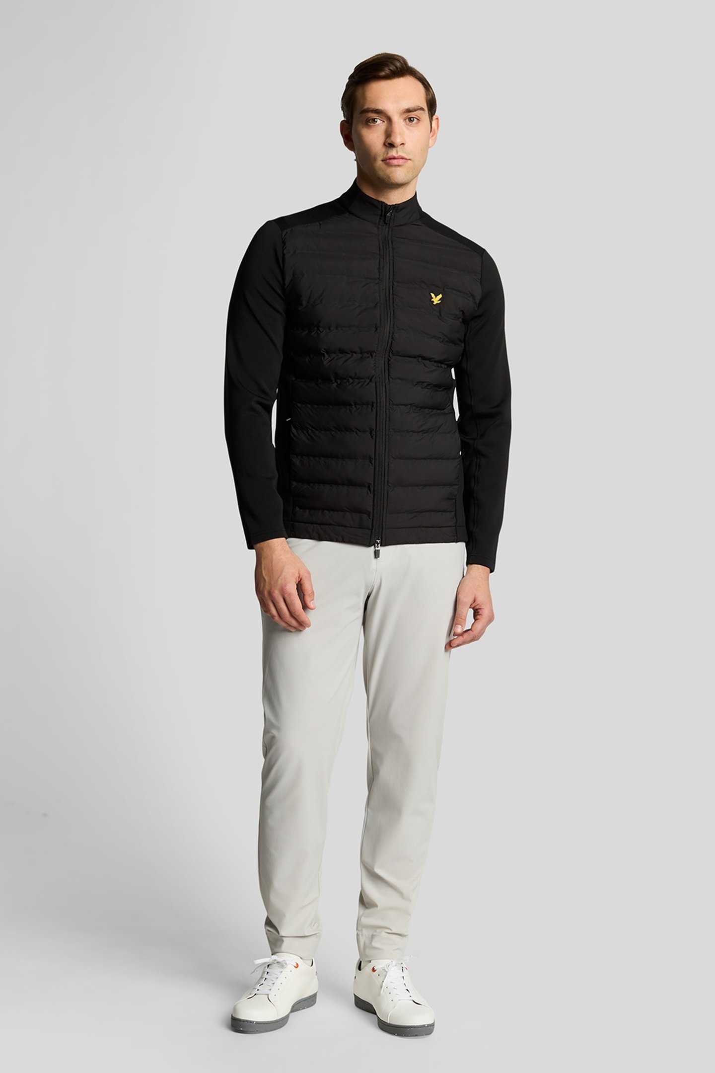 HYBRID QUILTED FULL ZIP GOLF JACKET JET BLACK 2