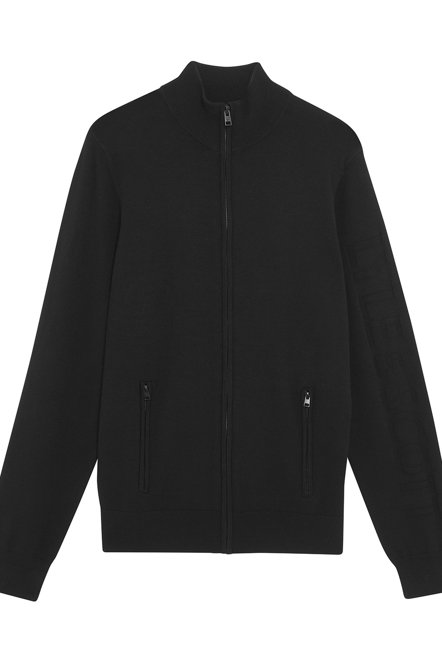 MESH LOGO KNITTED TRACK JACKET PUTTY 4