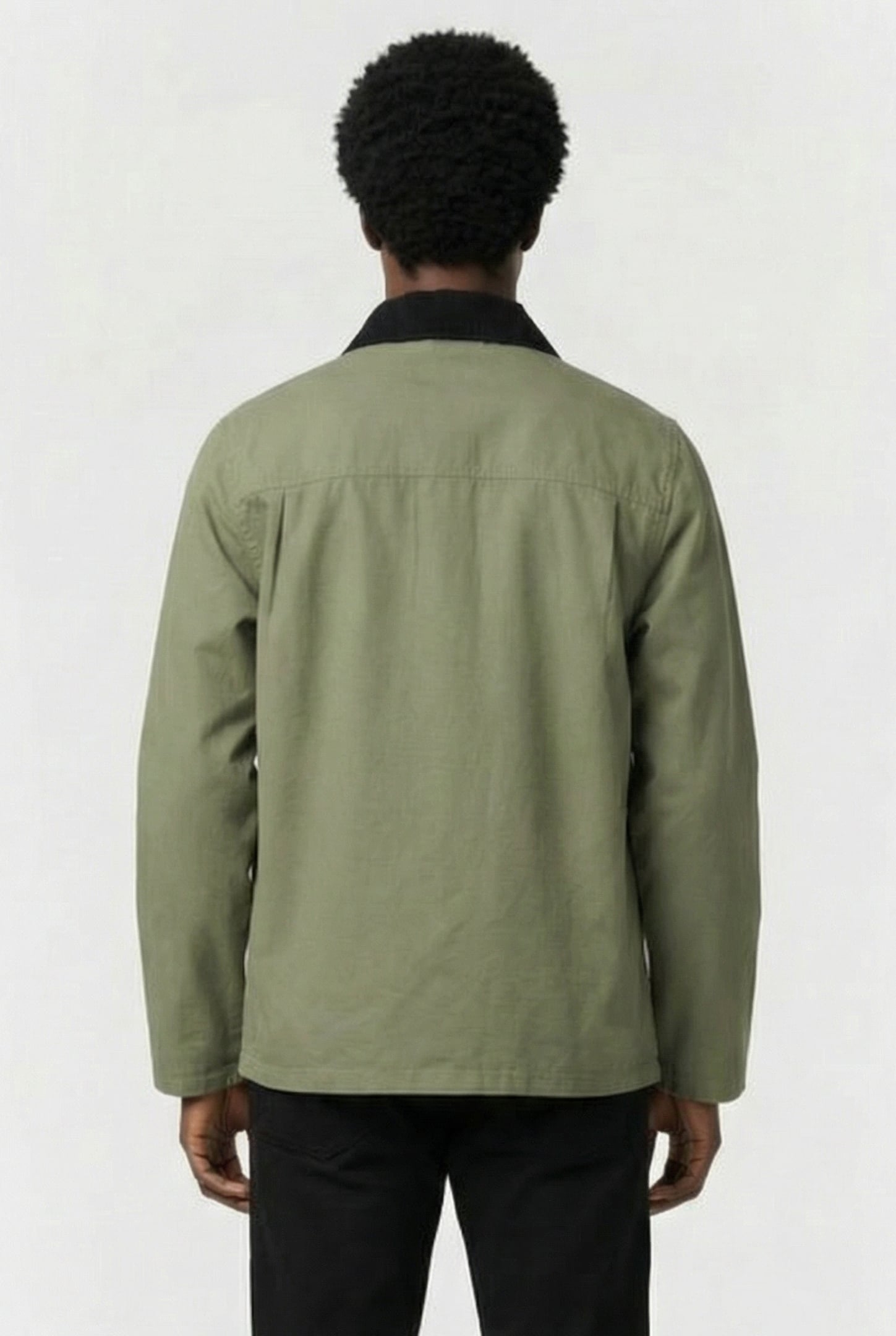 MN DRILL CHORE COAT LODEN GREEN 2