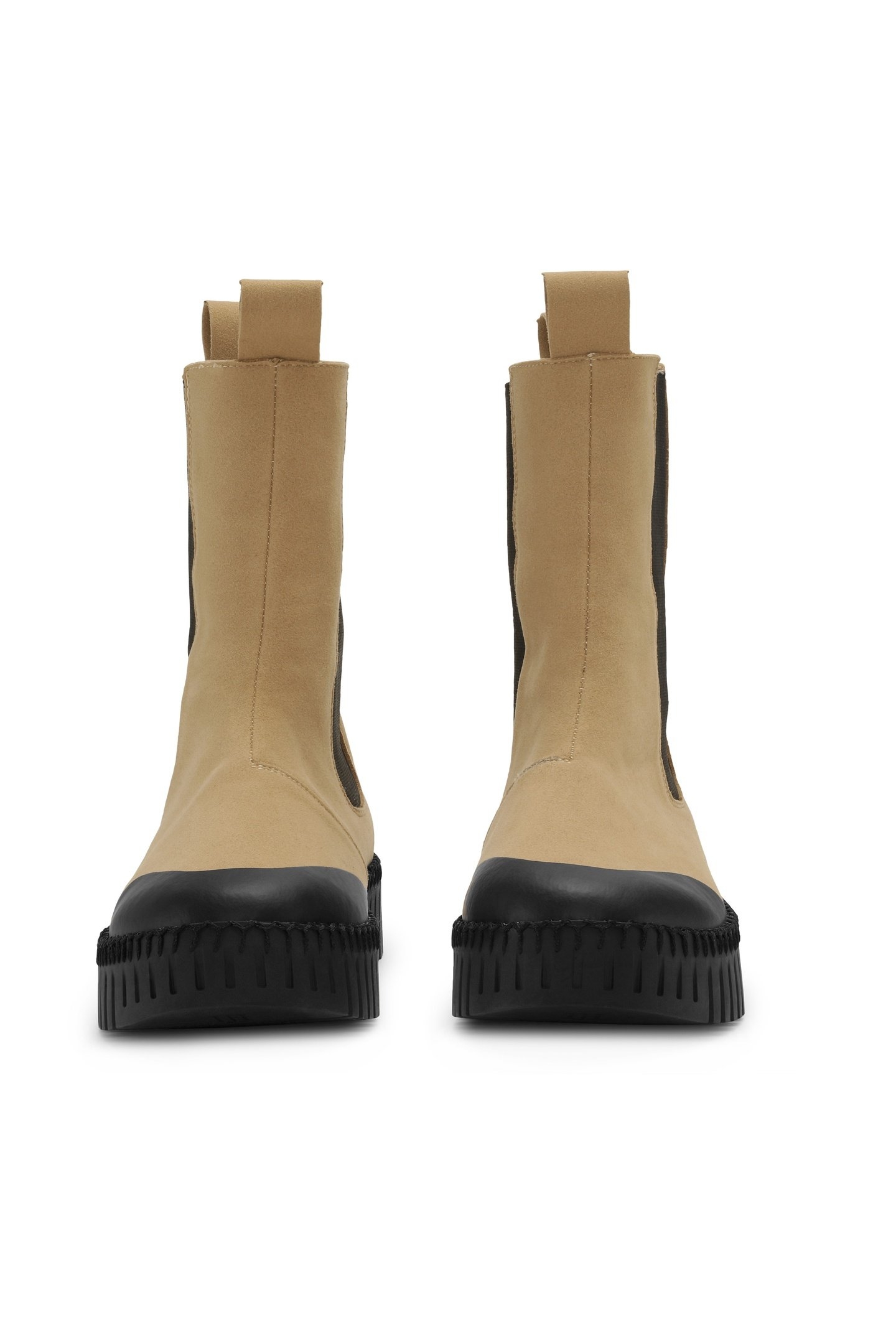 TULIP6298 CHELSEA BOOTS LATTE BLACK 5