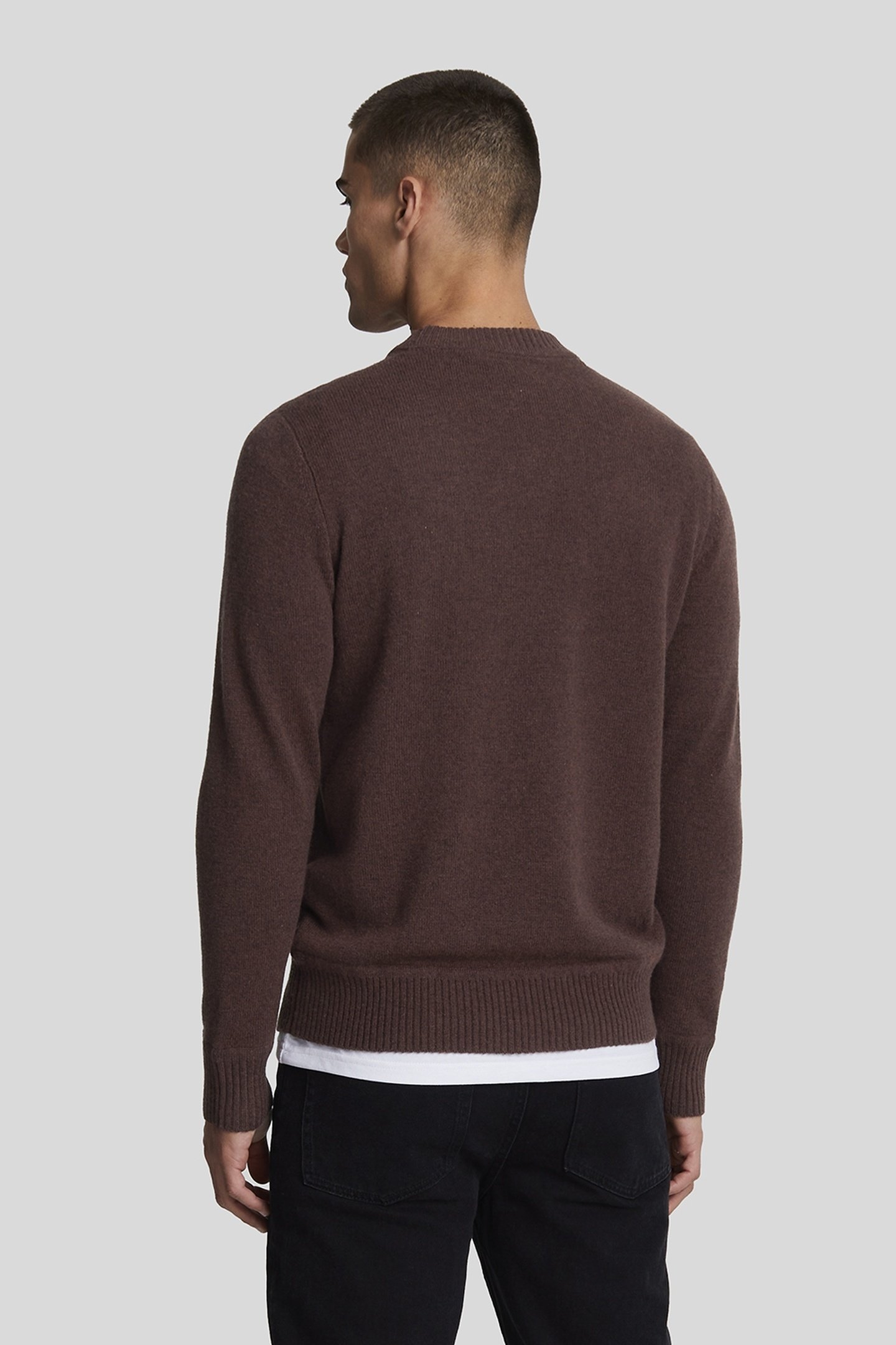 LAMBSWOOL CREW NECK JUMPER RUBBER RED 3