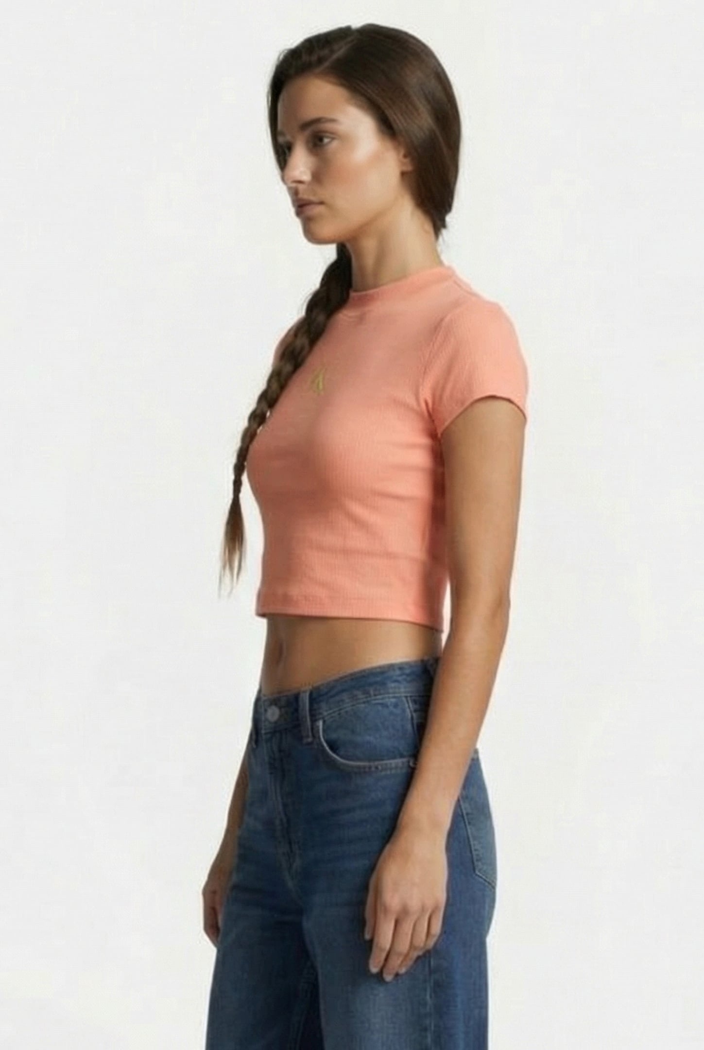 A-MONOGRAM BABY TEE SLIM FIT T-SHIRT POWDER ORANGE 3