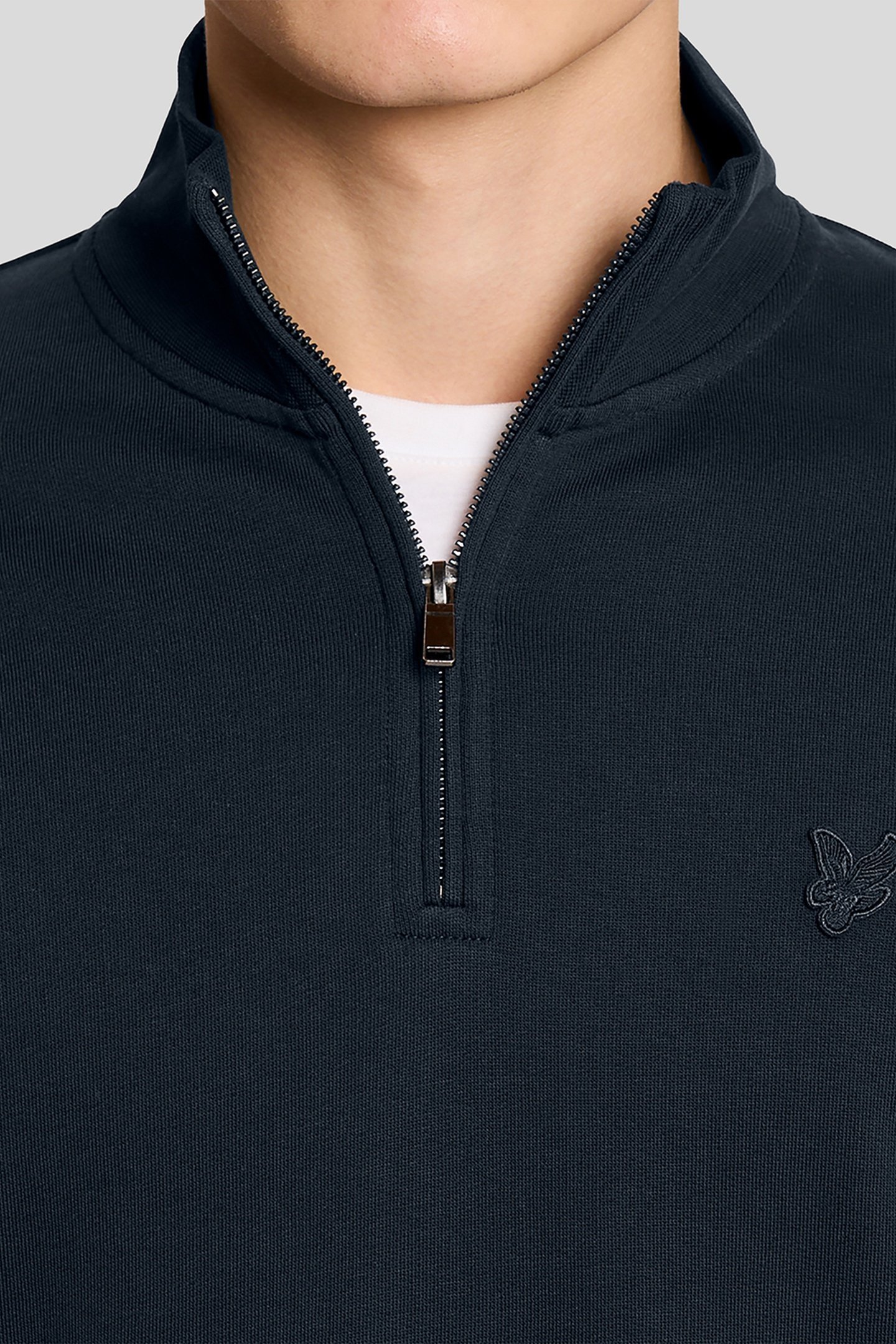 SUPERFINE QUARTER ZIP SWEATSHIRT DARK NAVY 4
