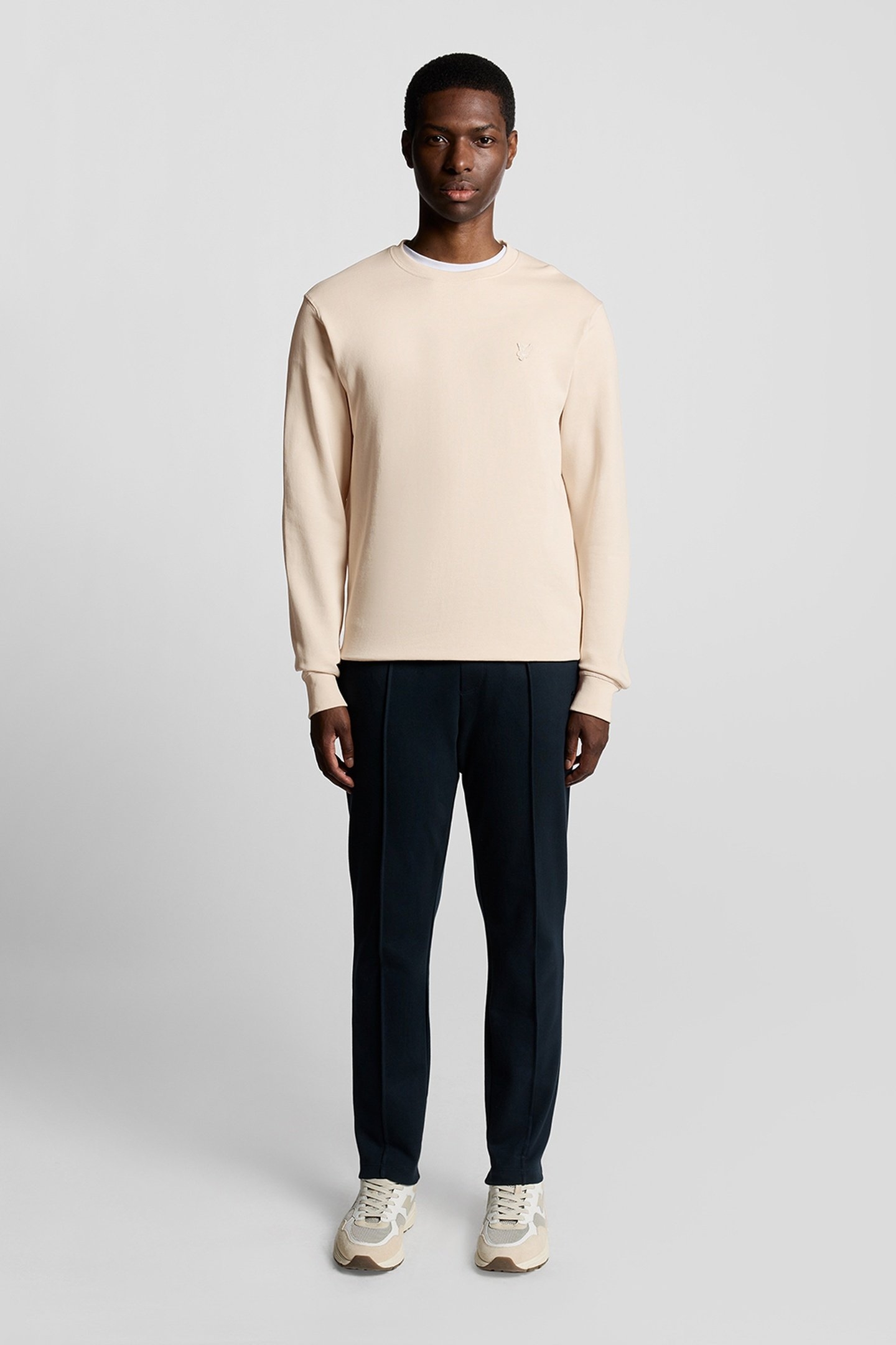 SUPERFINE CREW NECK SWEATSHIRT PINK TINT 2