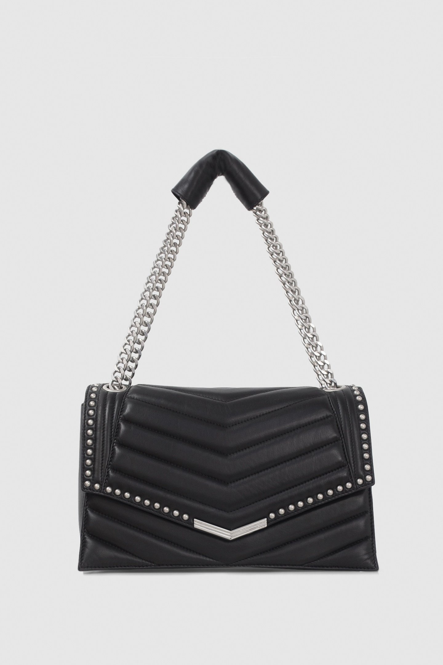 BLACK STUDDED LEATHER THE 1 ROCK BAG SIZE L 1