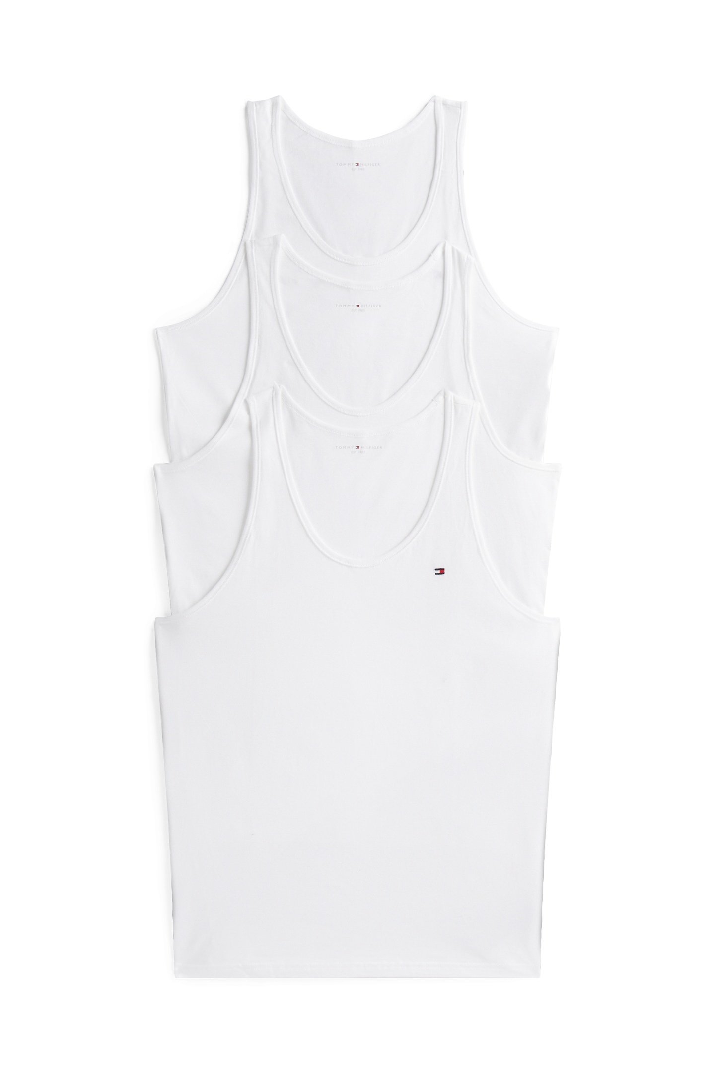 3-PACK ROUND NECK TANK TOPS WHITE 7