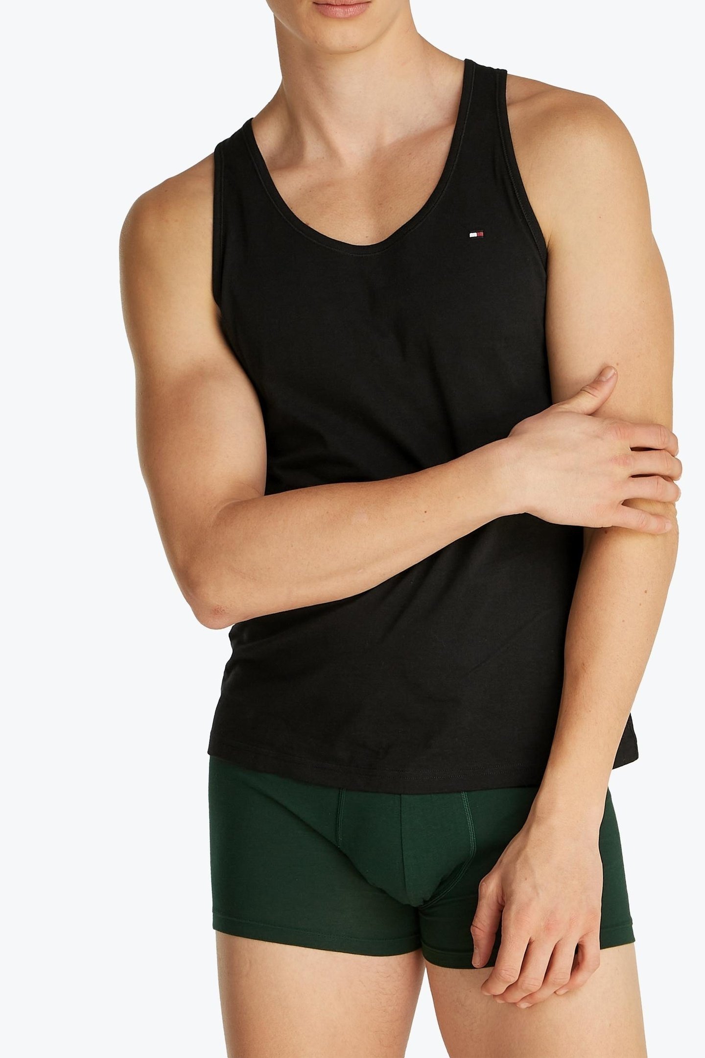 3-PACK ROUND NECK TANK TOPS BLACK 5