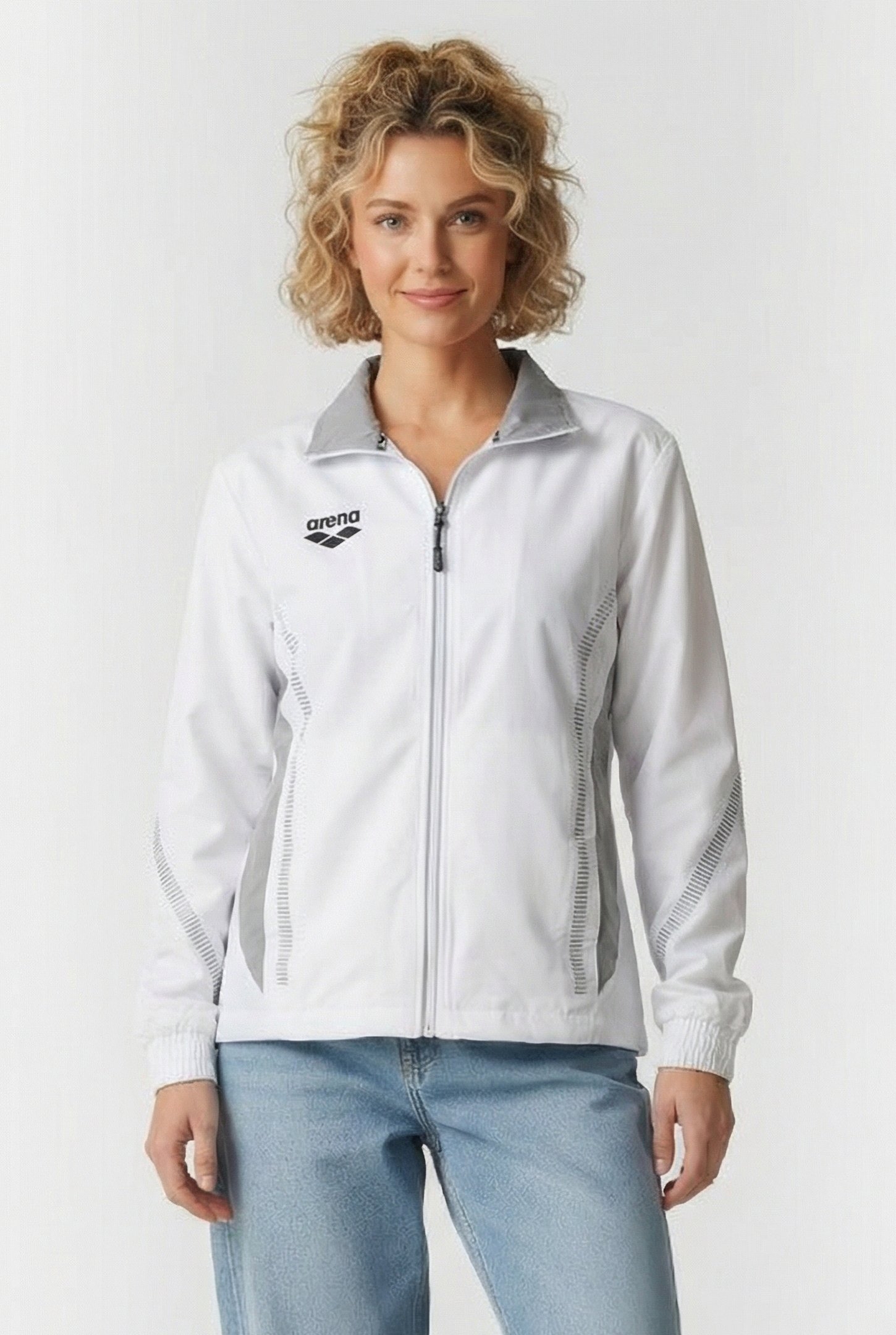 UNISEX TL WARM UP JACKET WHITE-GREY 1
