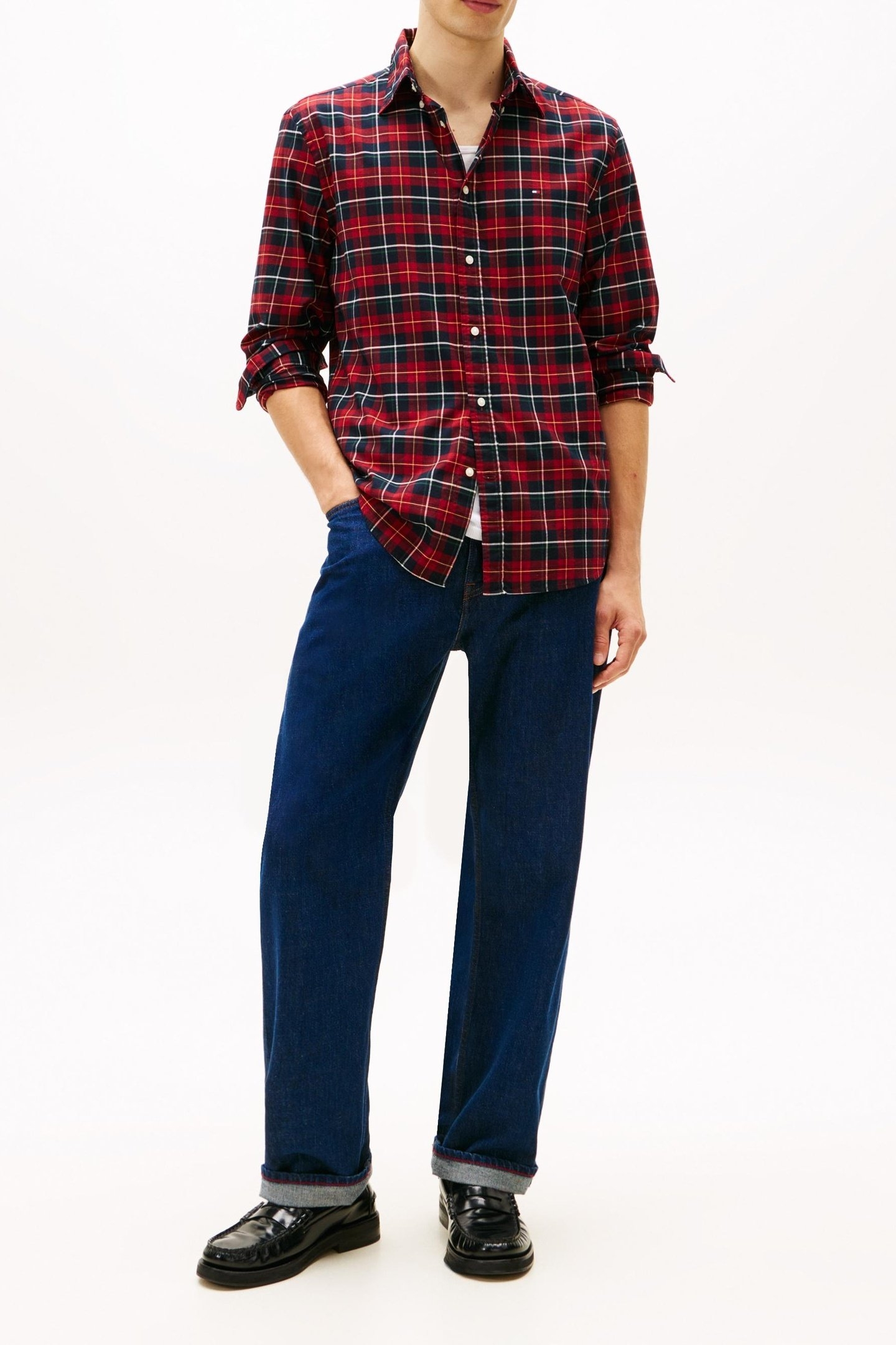 MERCERIZED TARTAN REGULAR FIT SHIRT REGATTA RED 2