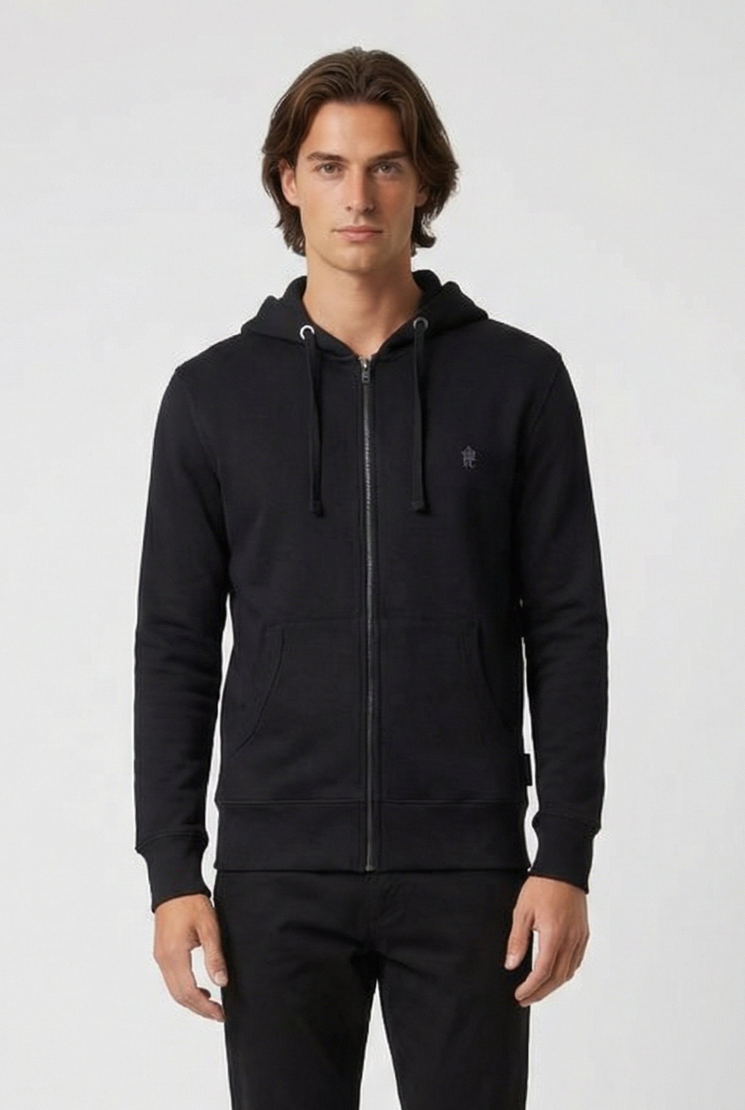 FC ZIP HOOD BLACK/GUNMETAL 1