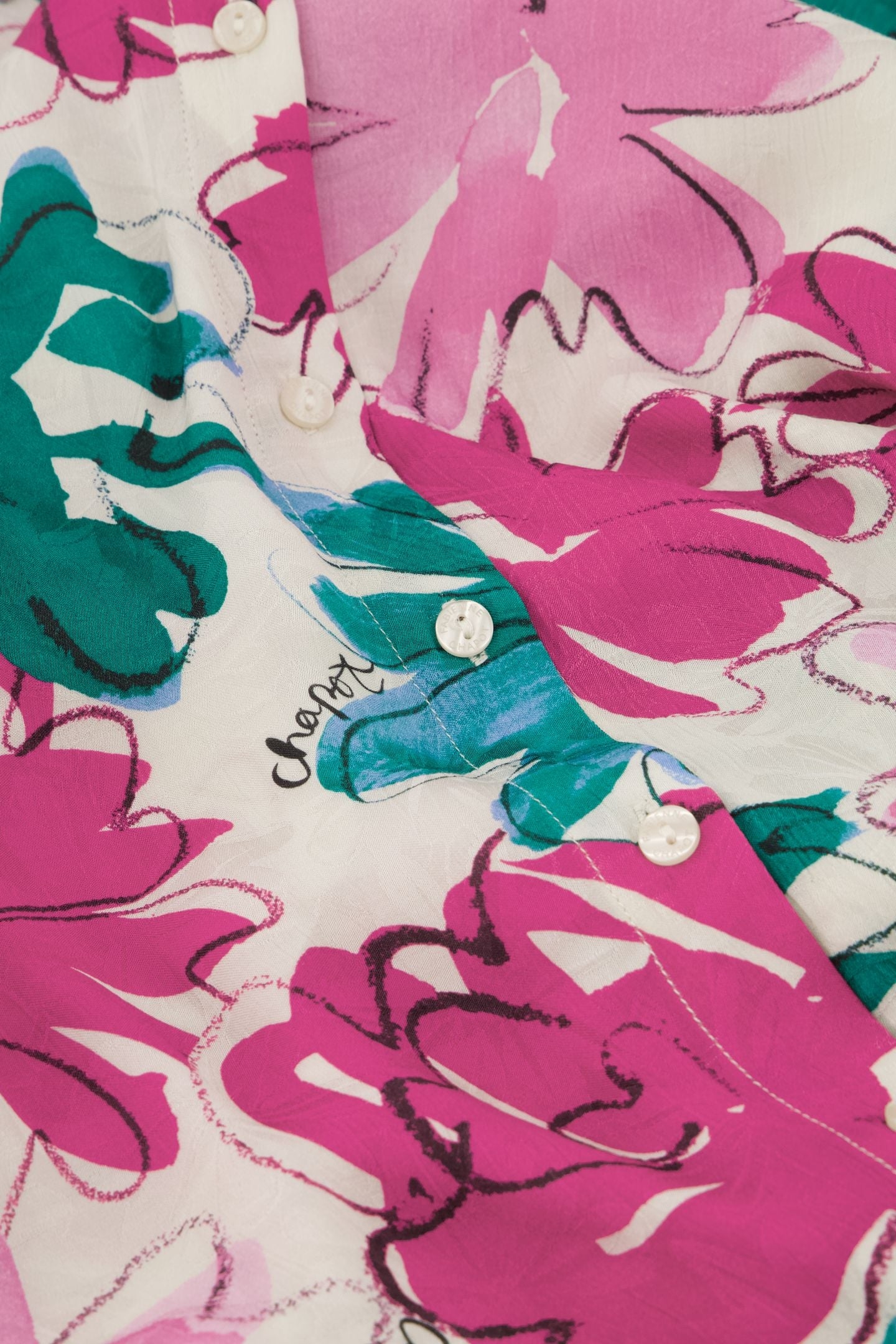 GABRIEL BLOUSE WARM WHITE/PINK FROL 5