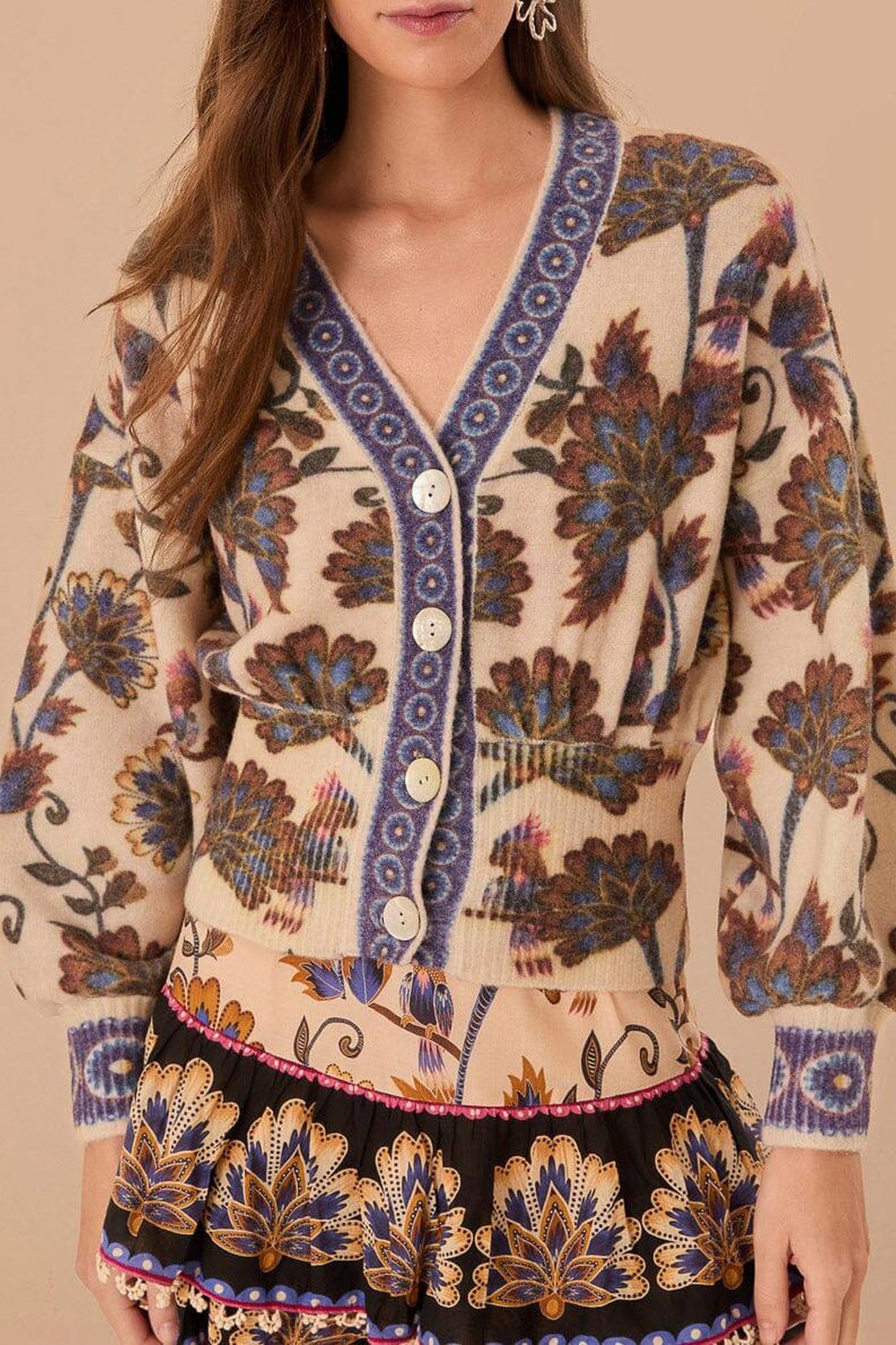 AINIKA MAXI FLORAL KNIT CARDIGAN 1