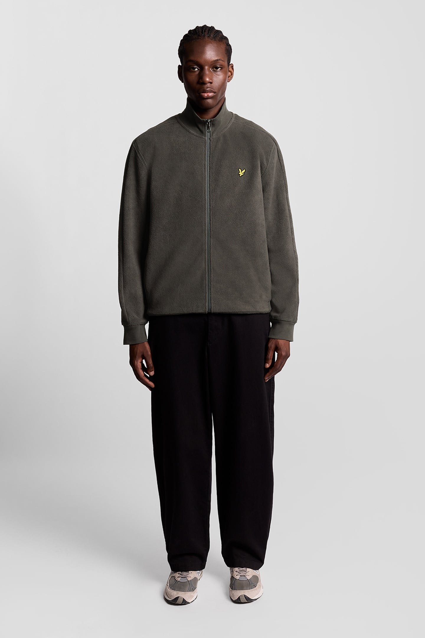 POLAR FLEECE TRACK JACKET CHARCOAL MARL 2