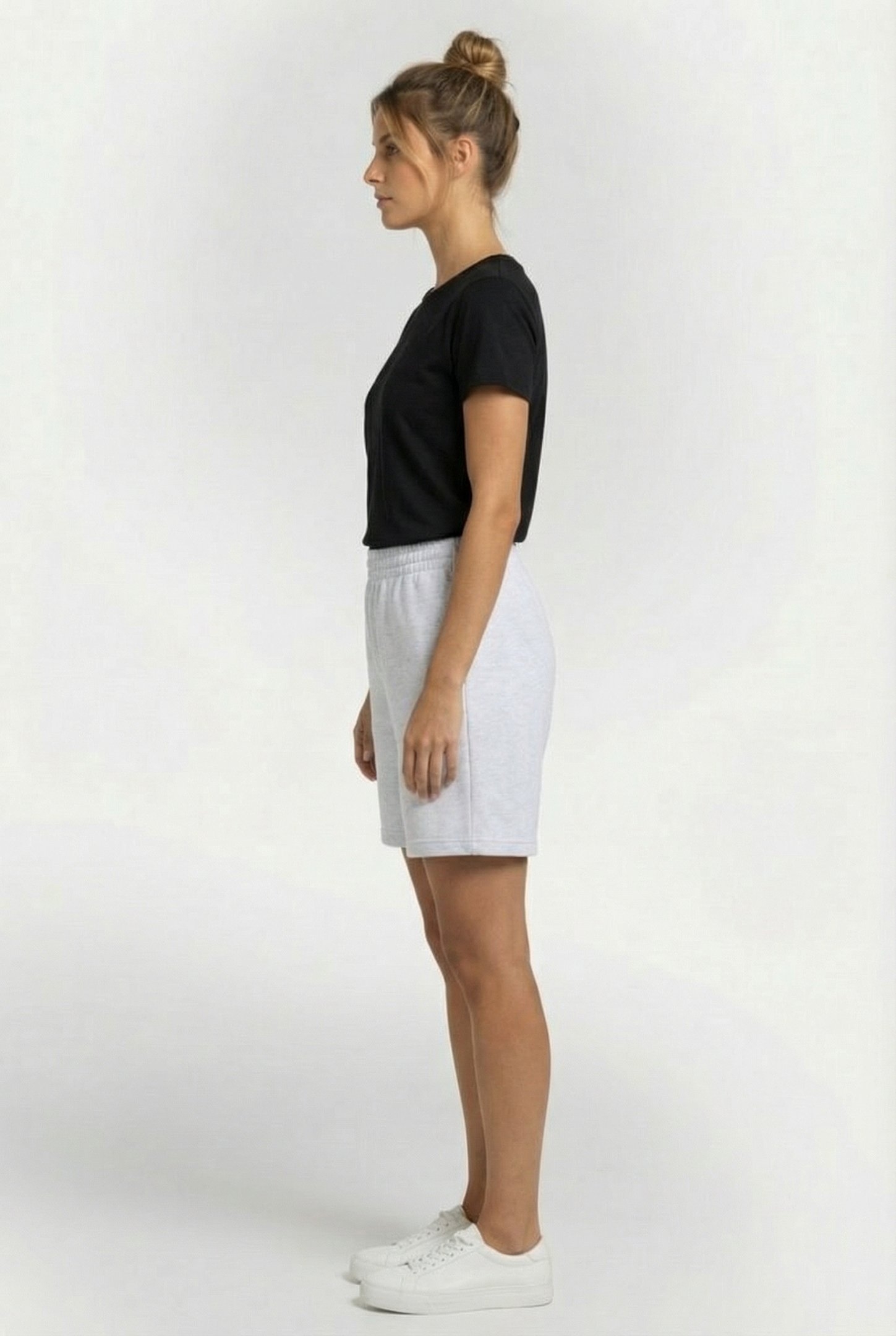 ELEVATED DOUBLE KNIT RELAXED SHORT WHITE HEATHER 3