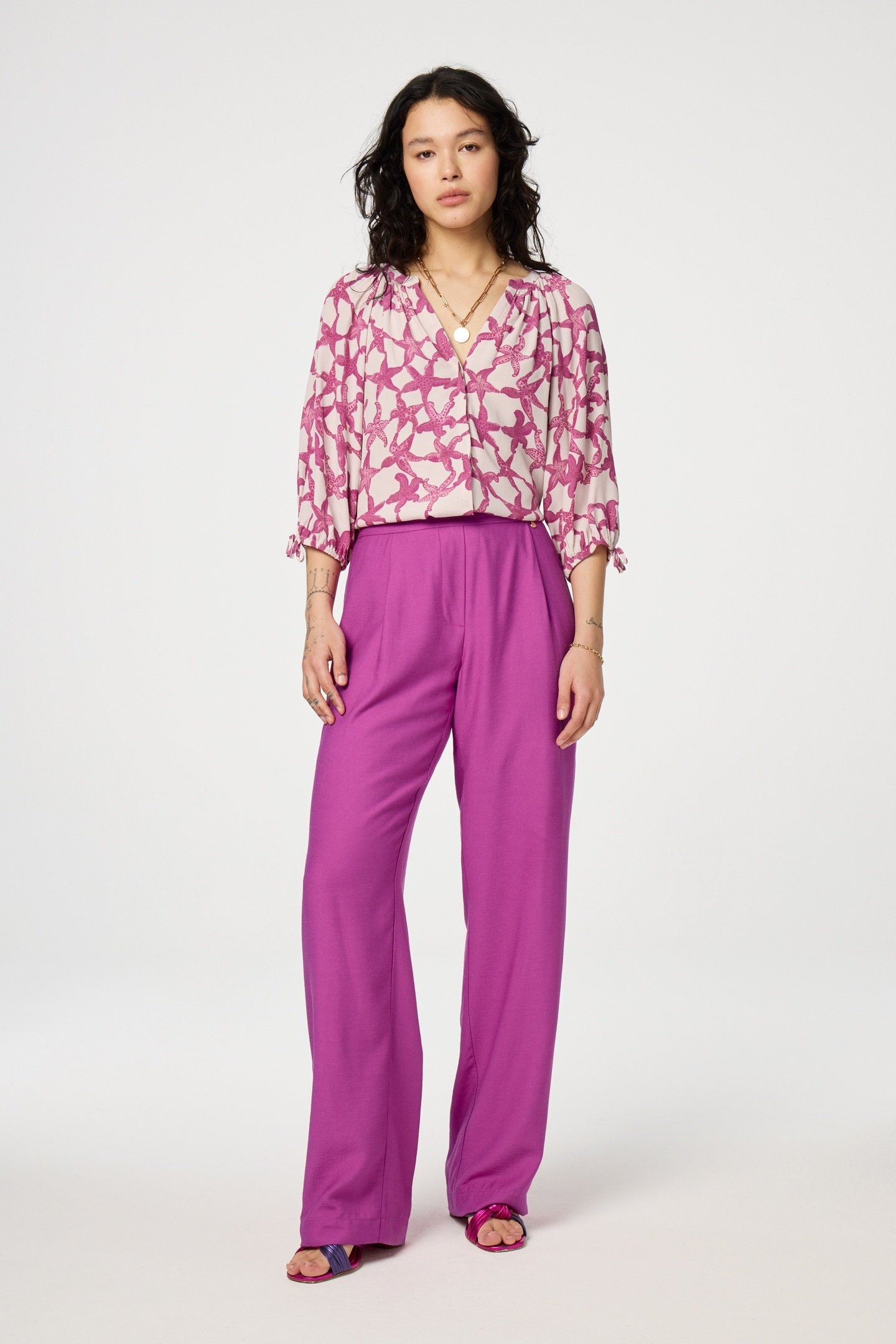 NEALE TROUSERS PINK PUNCH 1