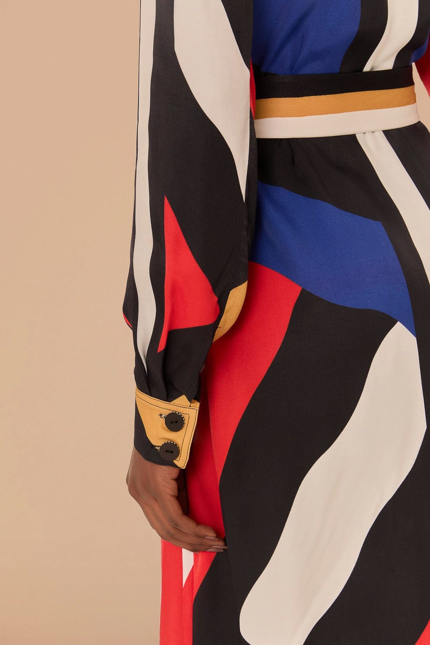 AMANDA STRIPES MULTICOLOR CHEMISE MIDI DRESS 3