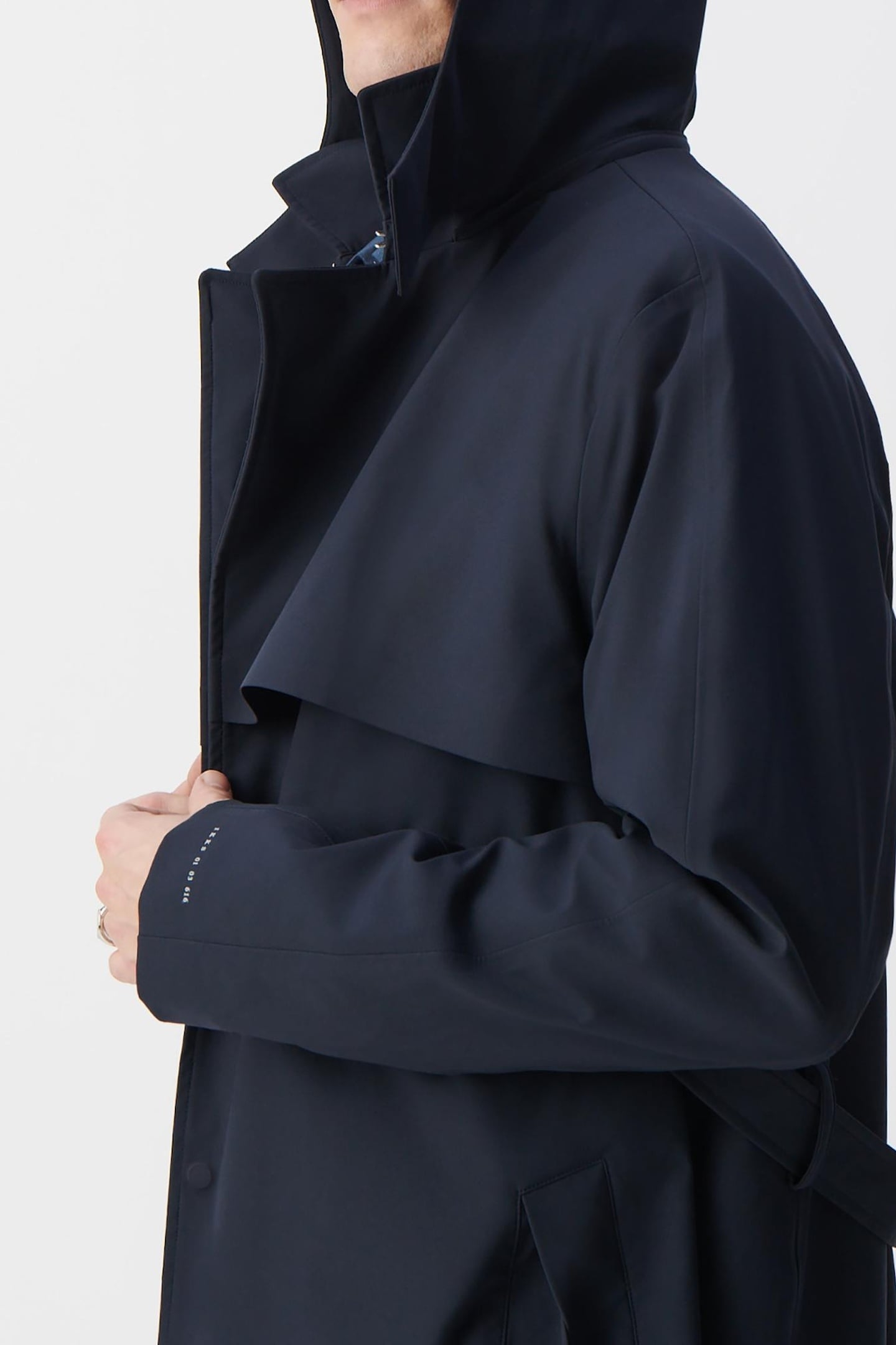 NAVY NYLON WATERPROOF TRENCH COAT 7