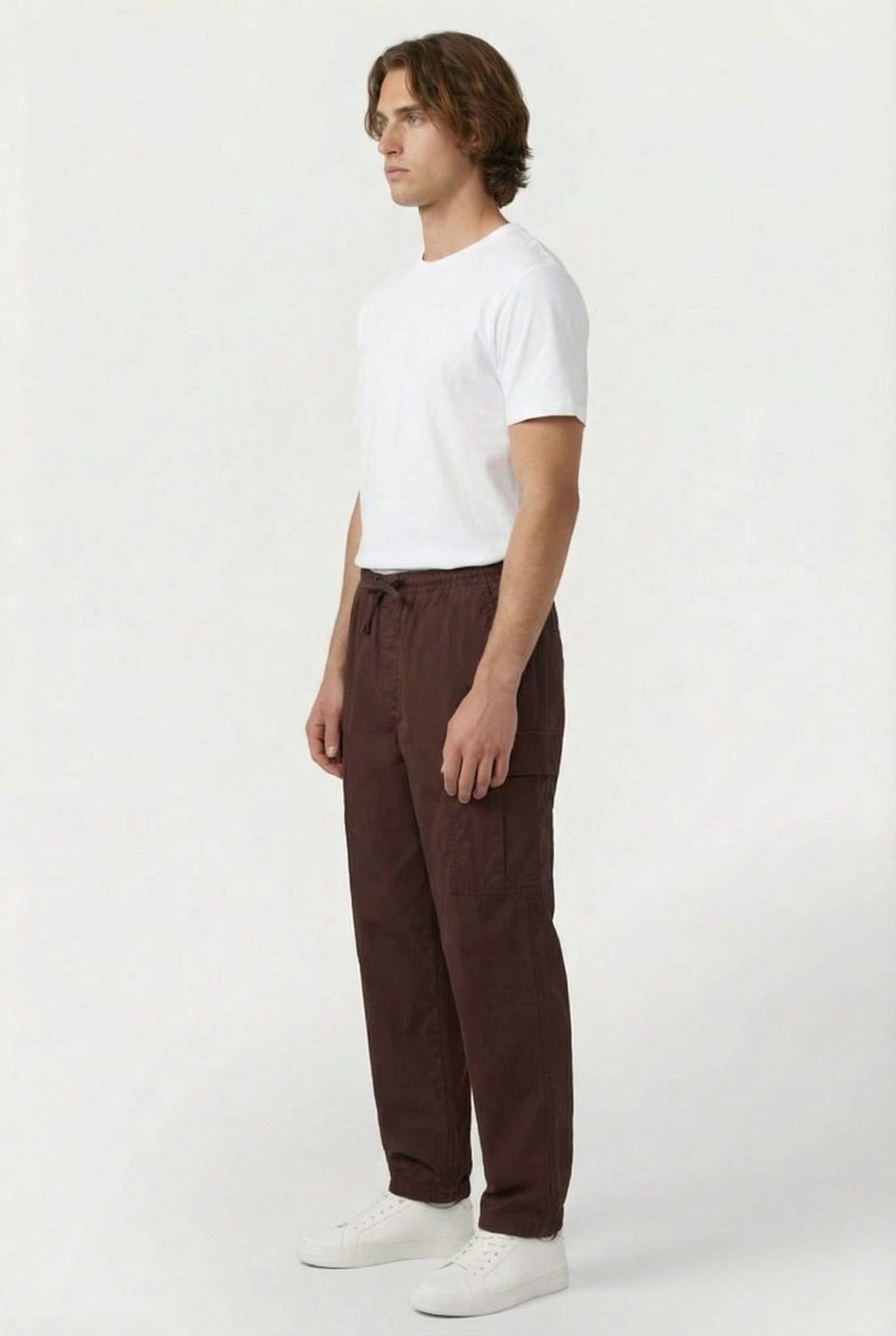 RANGE CARGO BAGGY TAPERED ELASTIC PANT BITTER CHOCOLATE 3