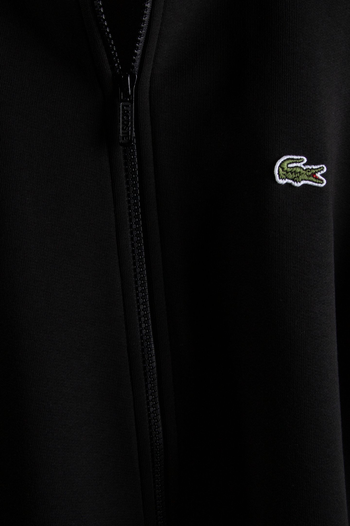 ZIP-UP HIGH NECK FLEECE SWEATSHIRT BLACK 4
