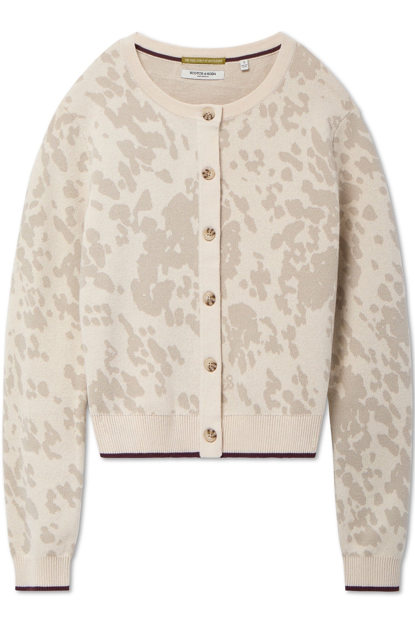 CREW NECK CARDIGAN WHITECAP GRAY/FEATHER GRAY 6