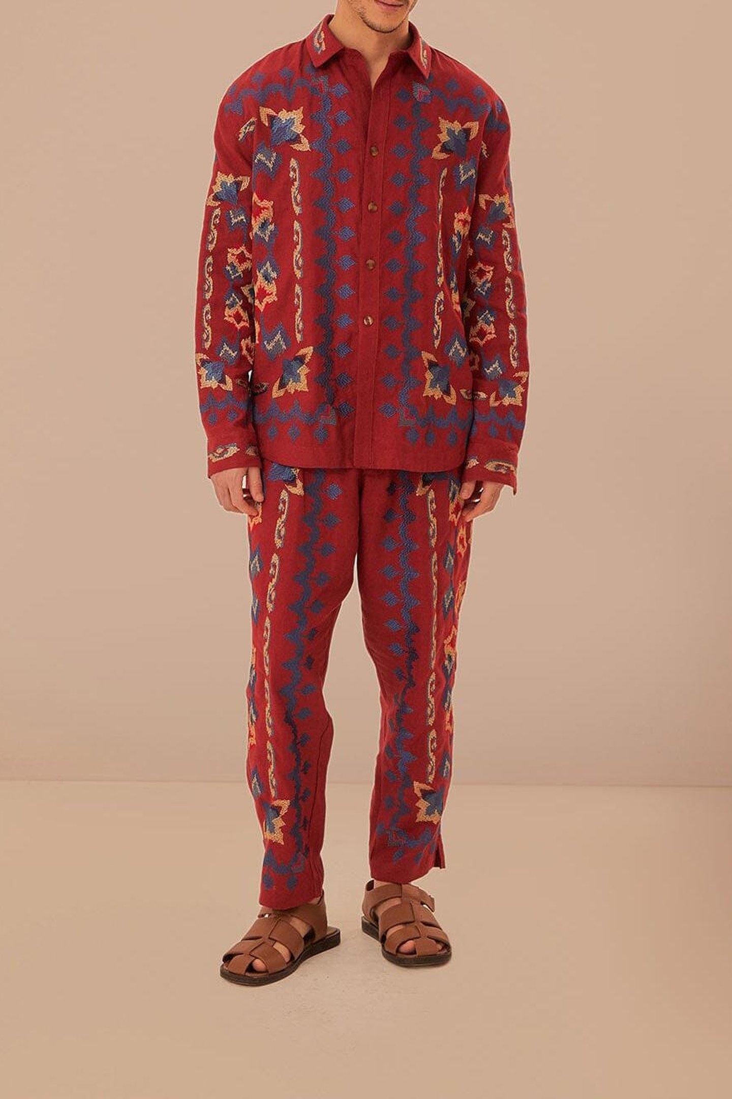 FLORAL EMBROIDERY JACQUARD SHIRT 3